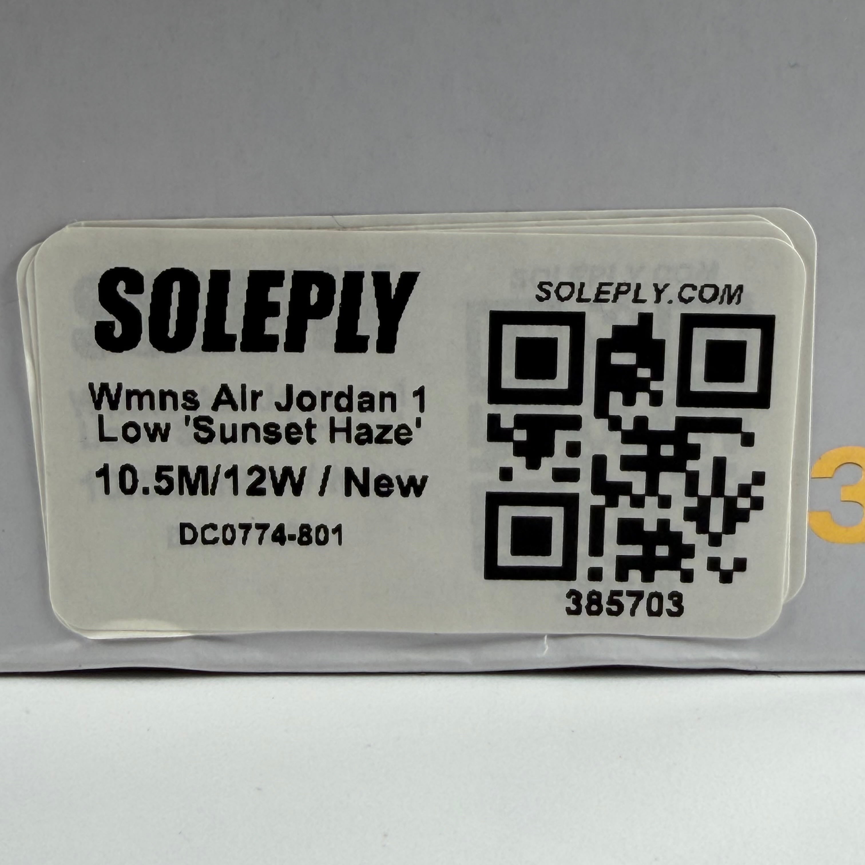 385703 Wmns Air Jordan 1 Low 'Sunset Haze'