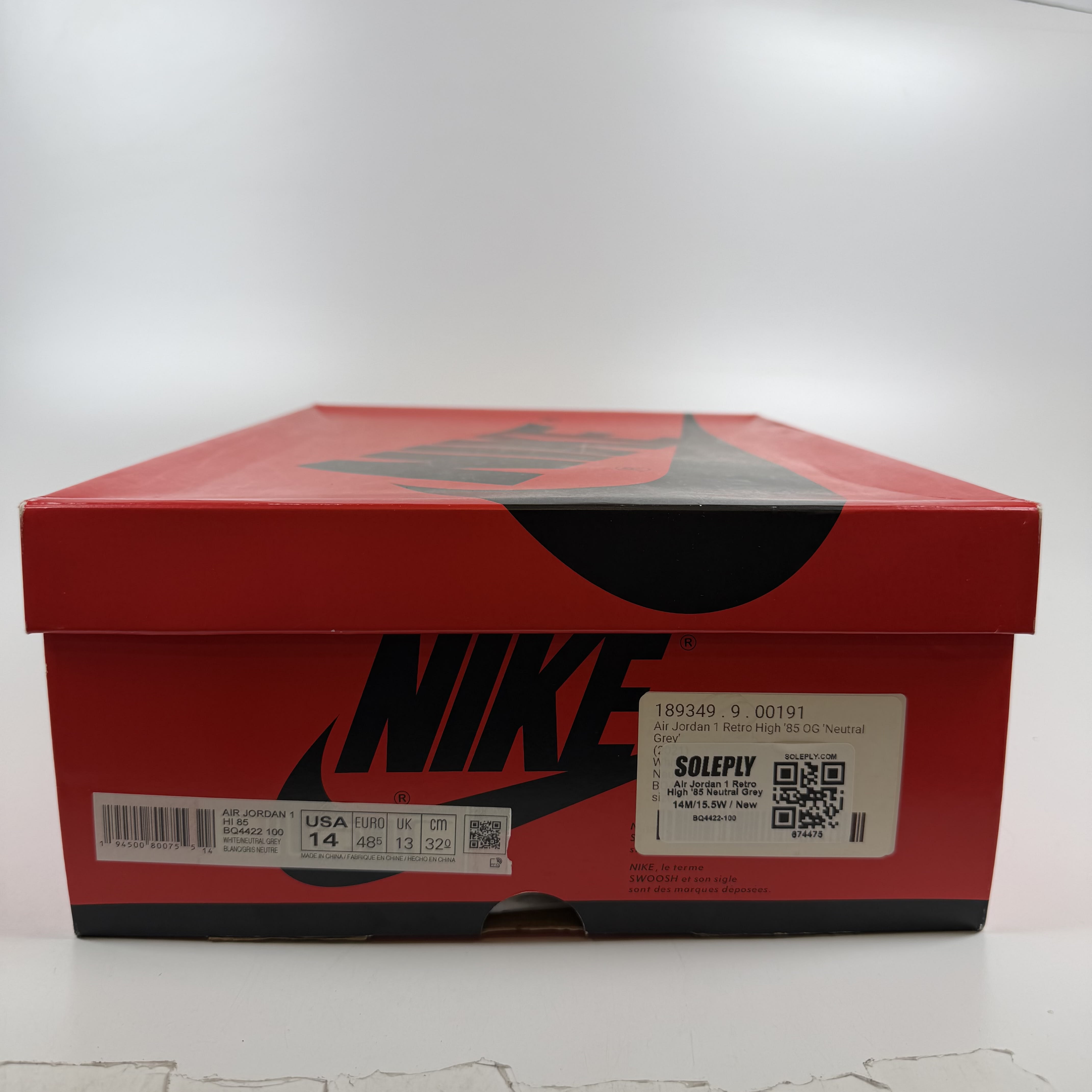 674475 Jordan 1 Retro High '85 Neutral Grey