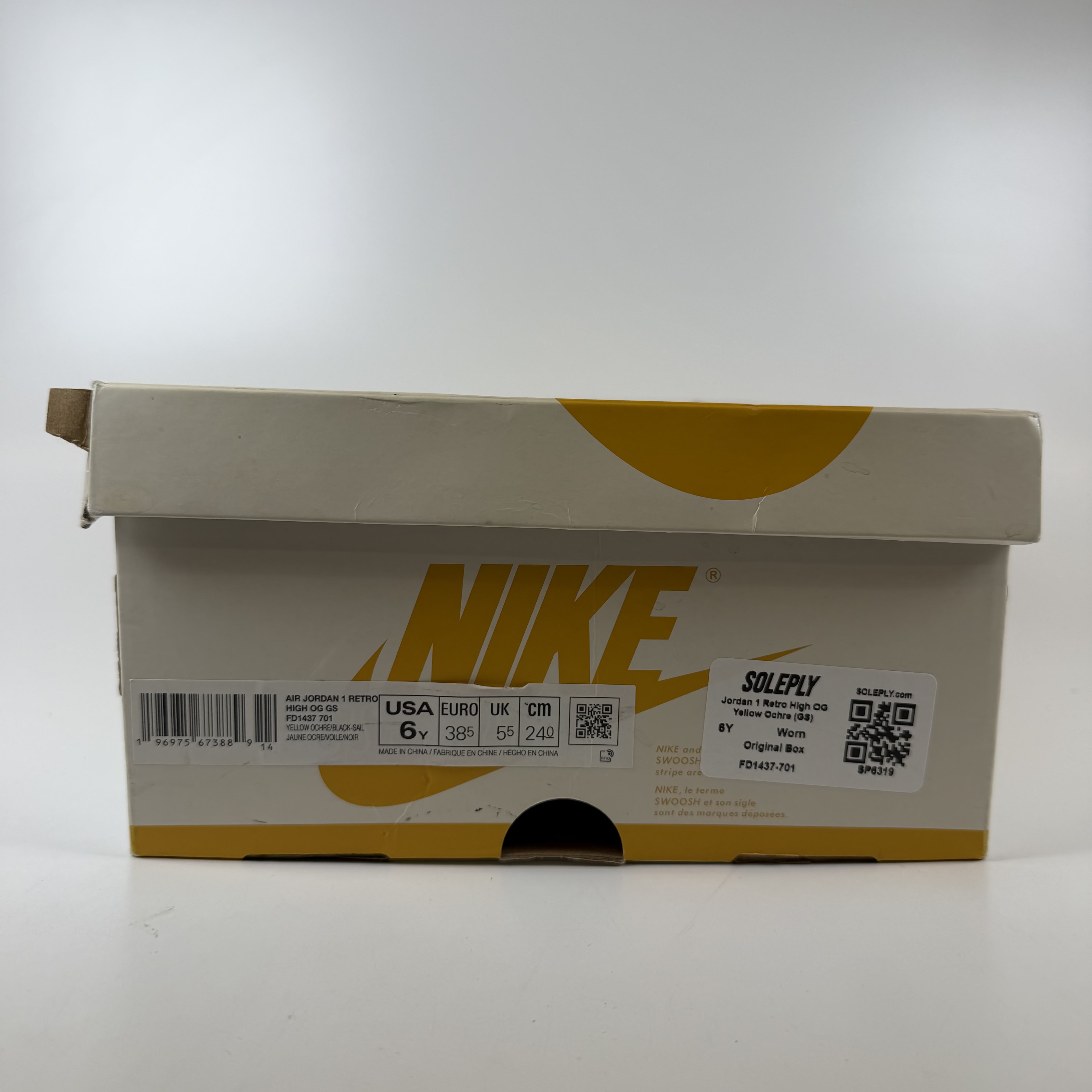 SP6319 Jordan 1 Retro High OG Yellow Ochre (GS)