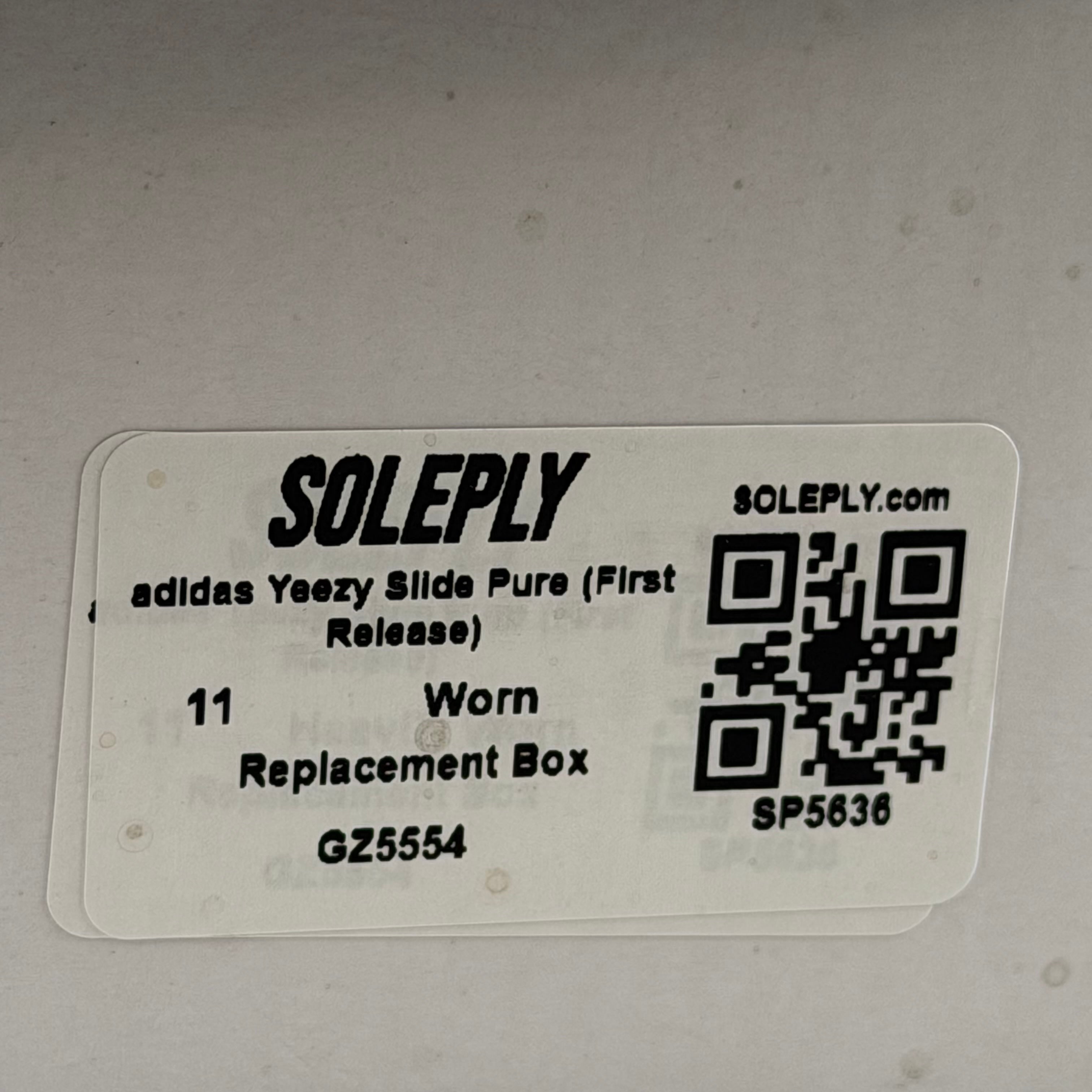 SP5636 adidas Yeezy Slide Pure (First Release)