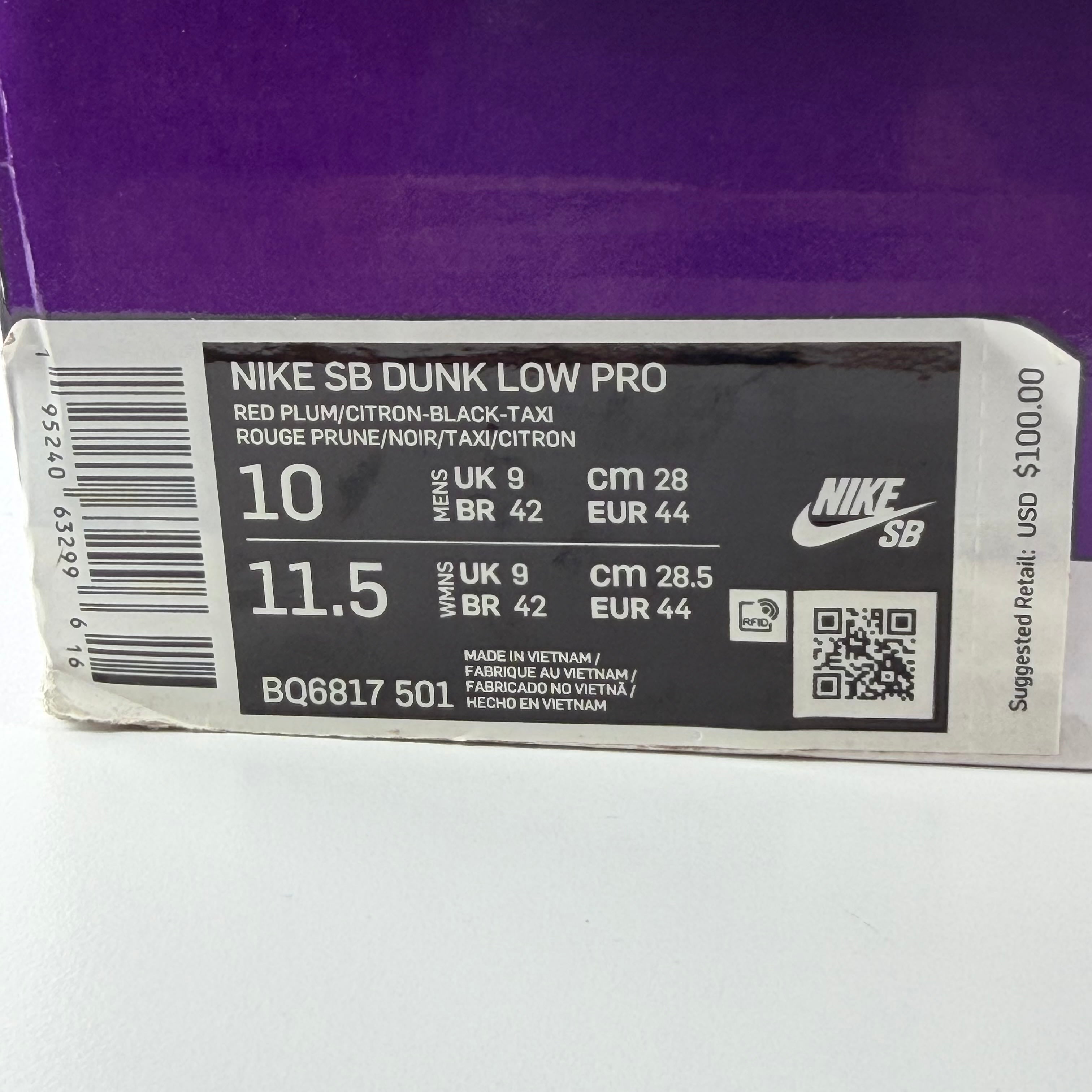 519136 Nike SB Dunk Low Pro ACG Terra Red Plum