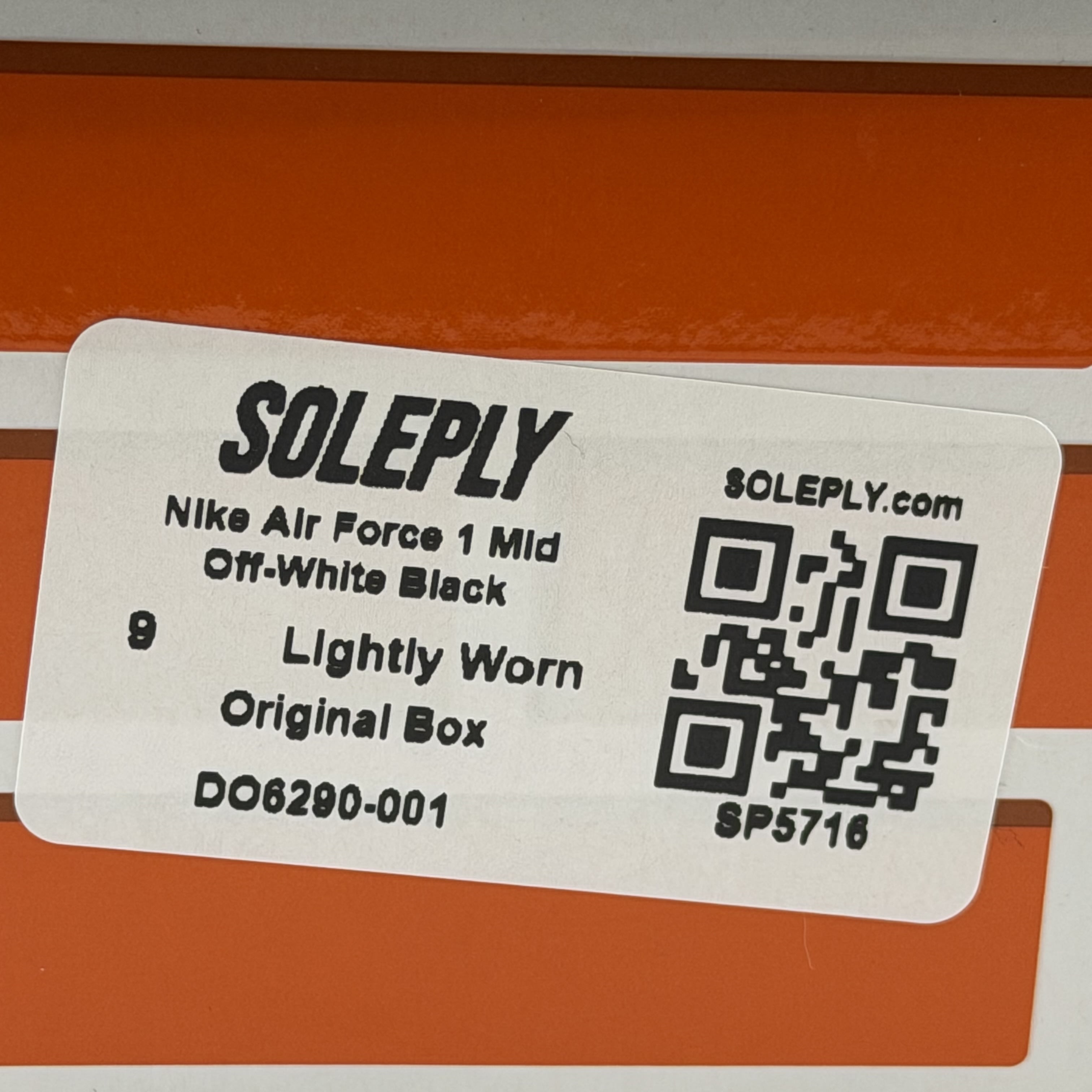 SP5716 Nike Air Force 1 Mid Off-White Black
