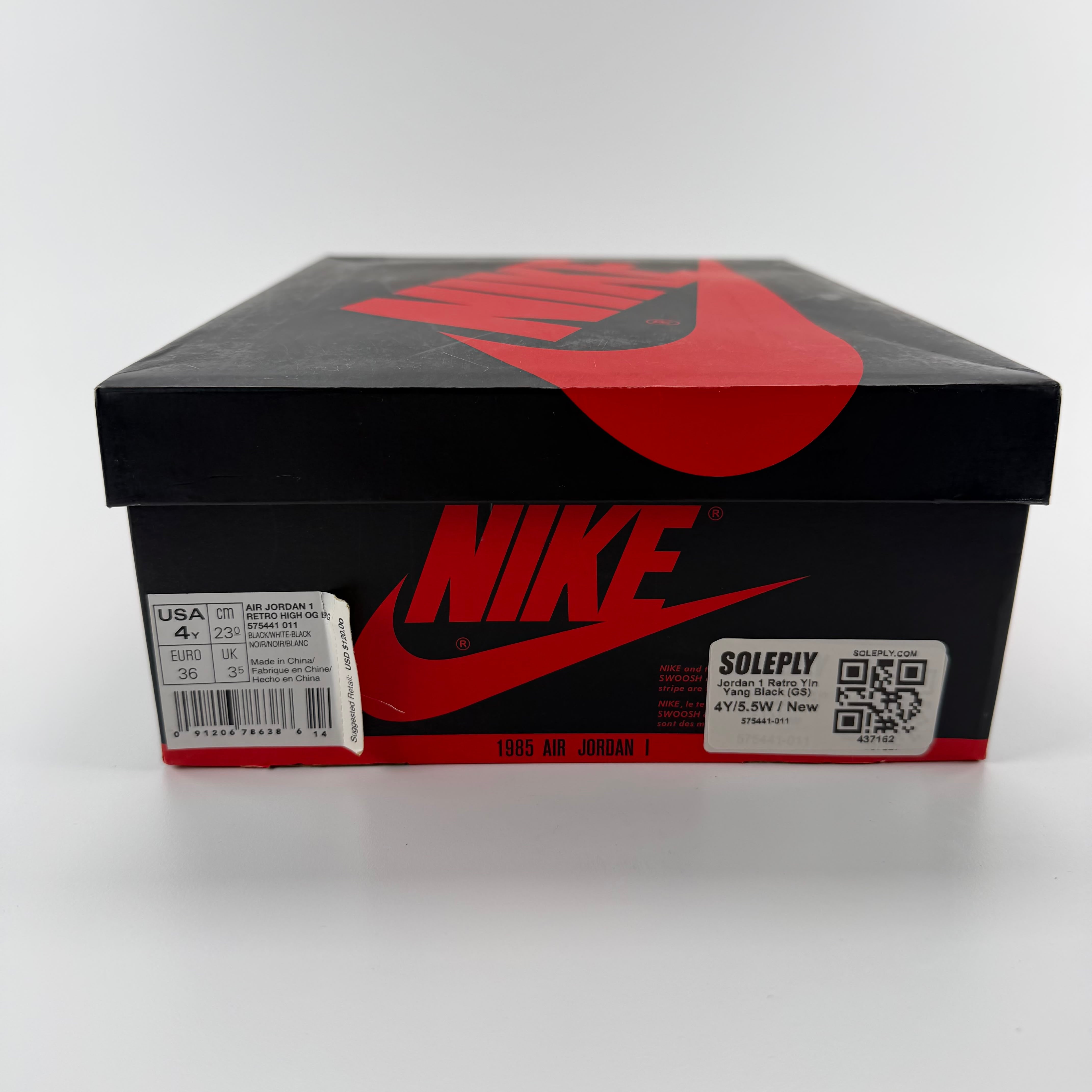 437162 Jordan 1 Retro Yin Yang Black (GS)