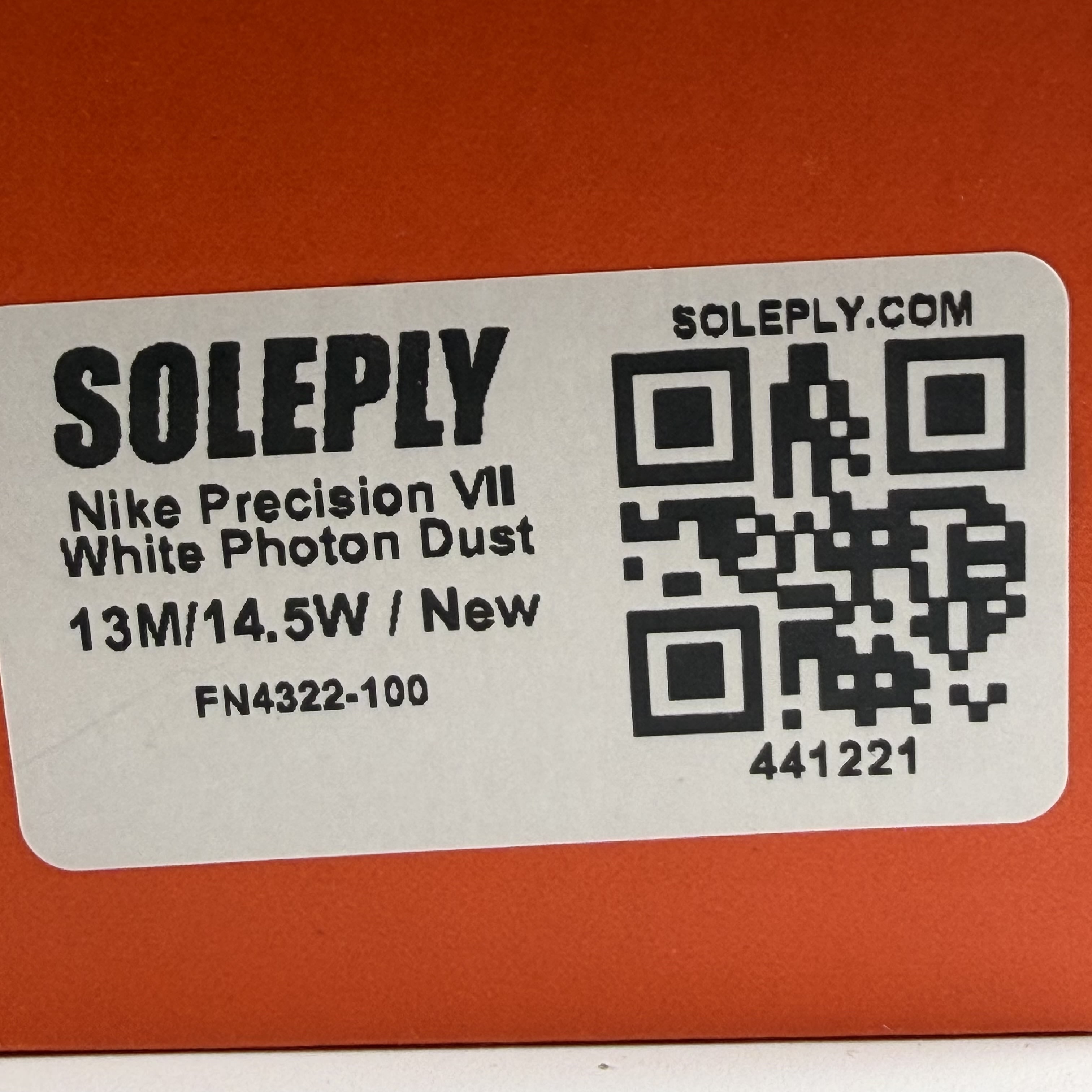 441221 Nike Precision VII White Photon Dust