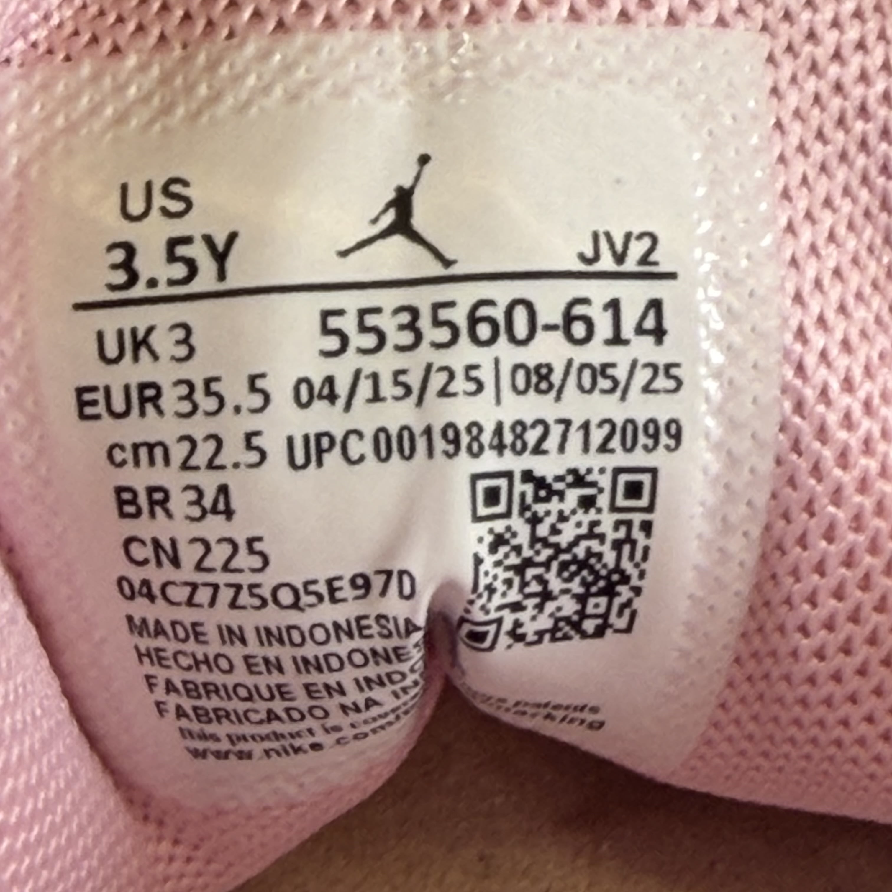 SP6237 Jordan 1 Low Medium Soft Pink White (GS)