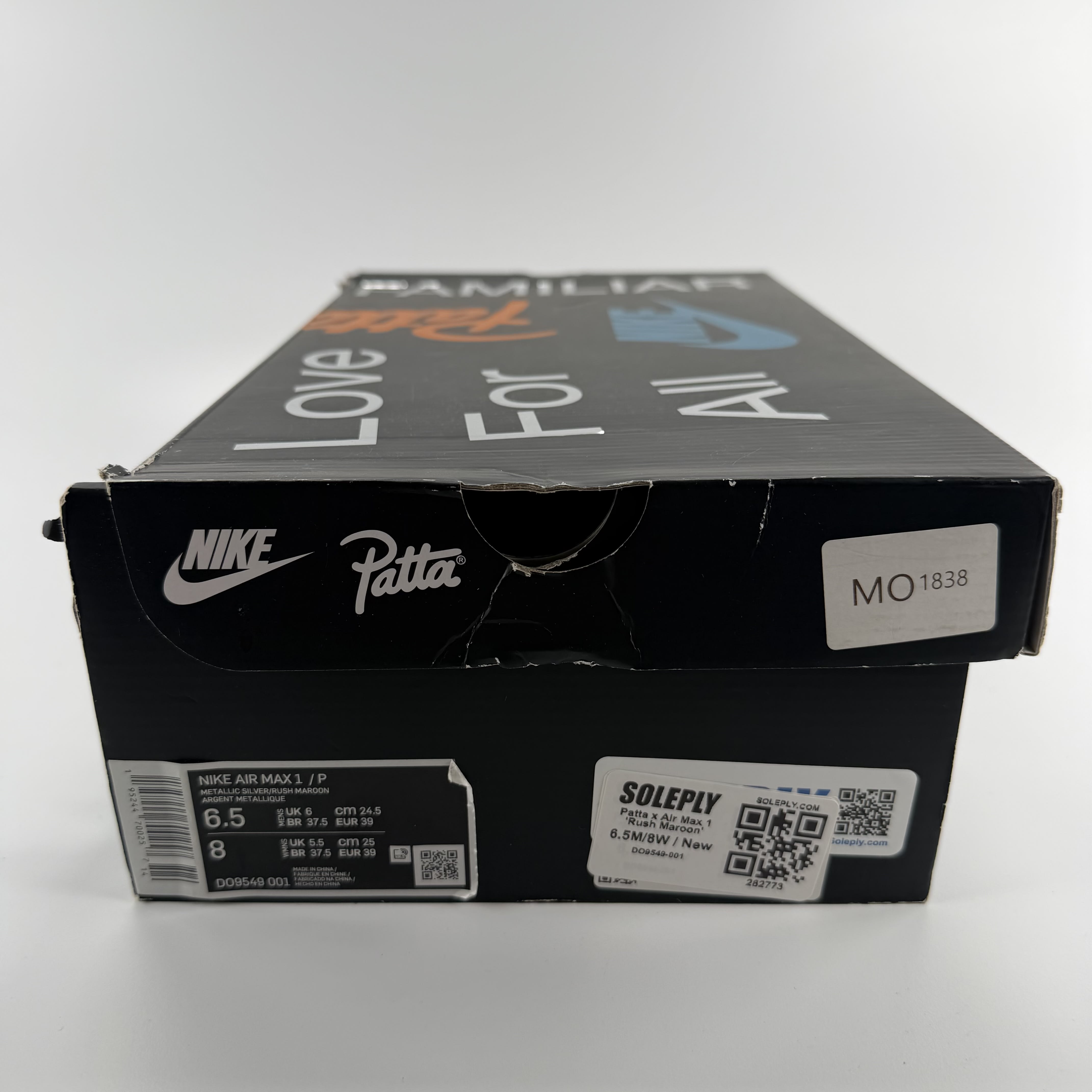 282773 Patta x Air Max 1 'Rush Maroon'