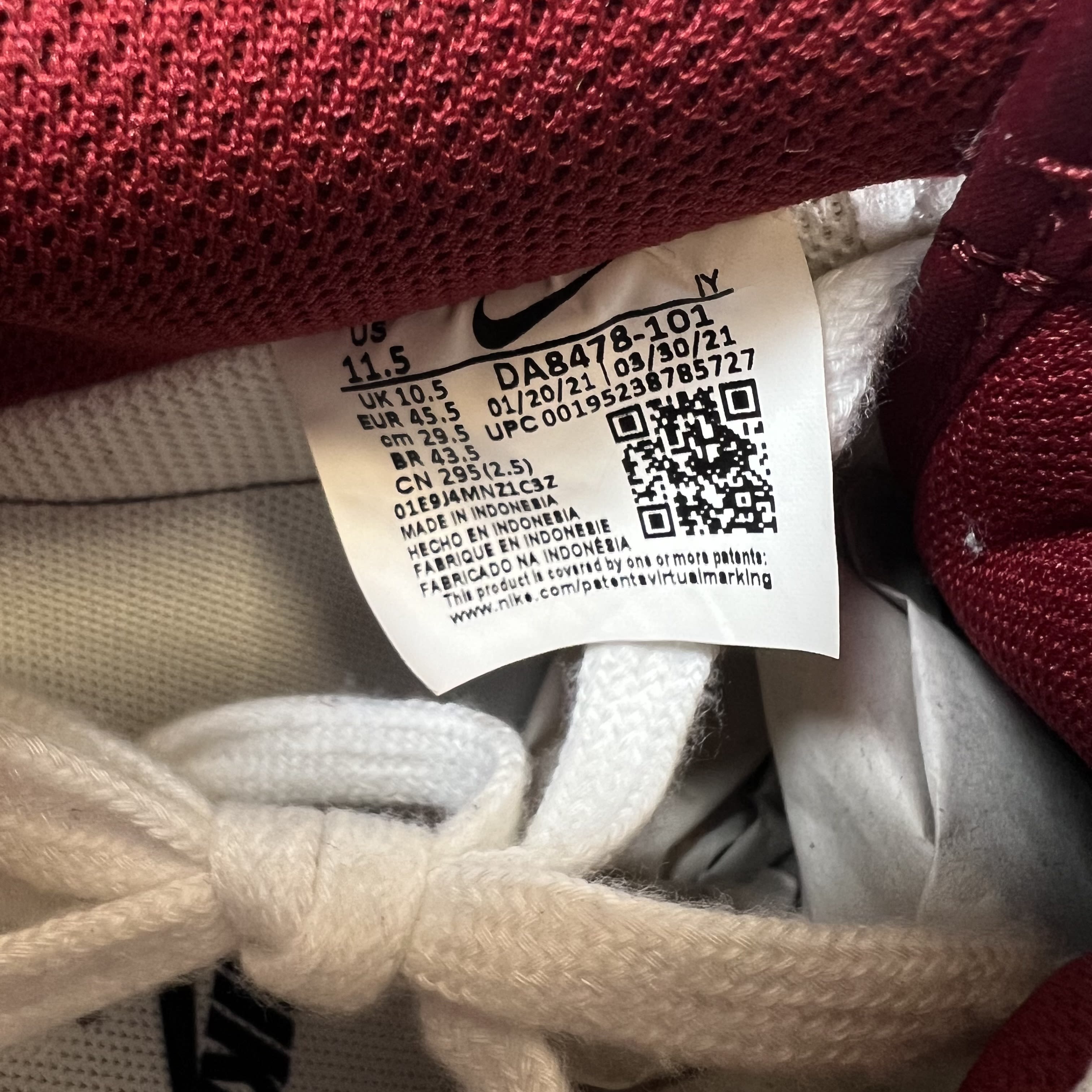 SP7799 Air Force 1 '07 'White University Red'