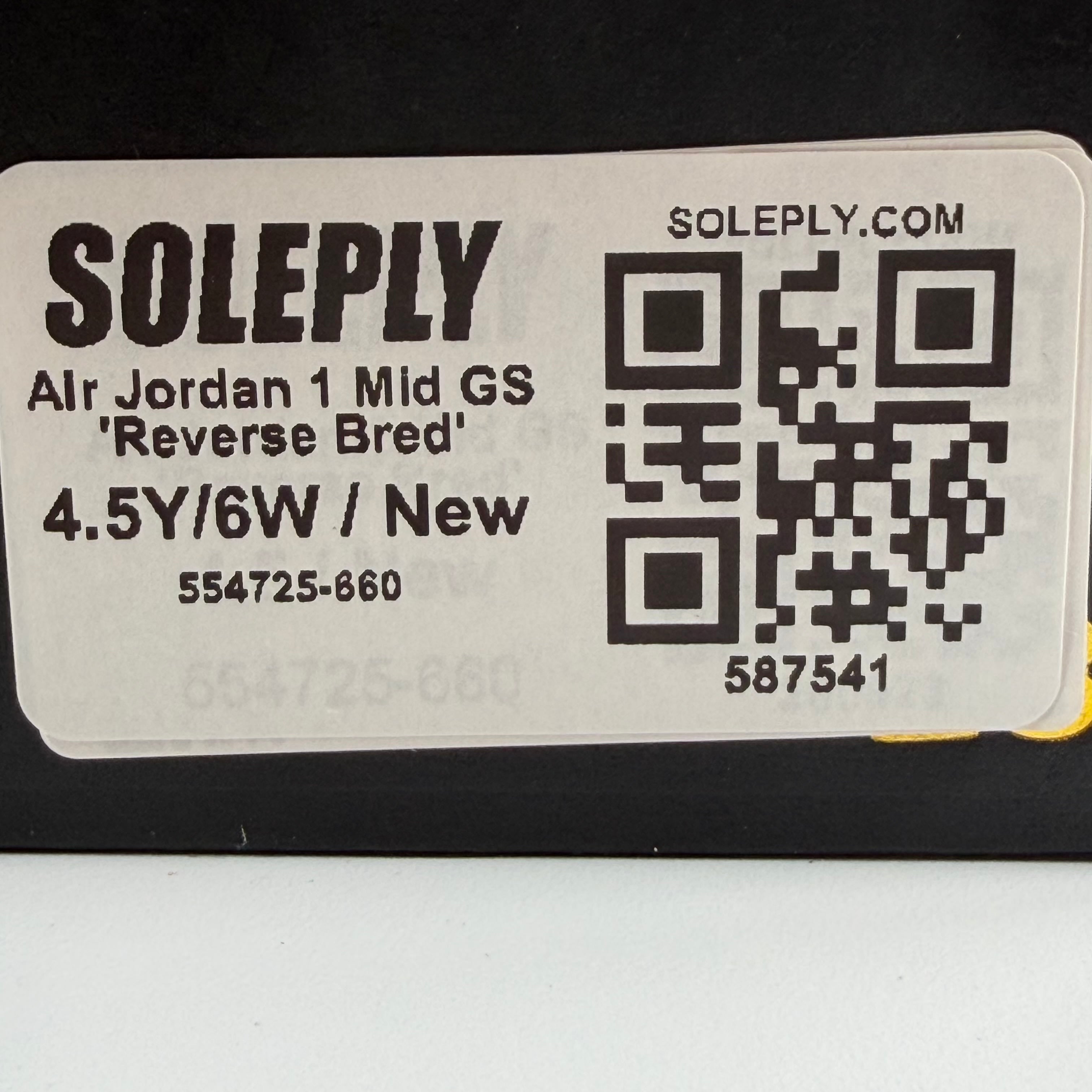587541 Air Jordan 1 Mid GS 'Reverse Bred'