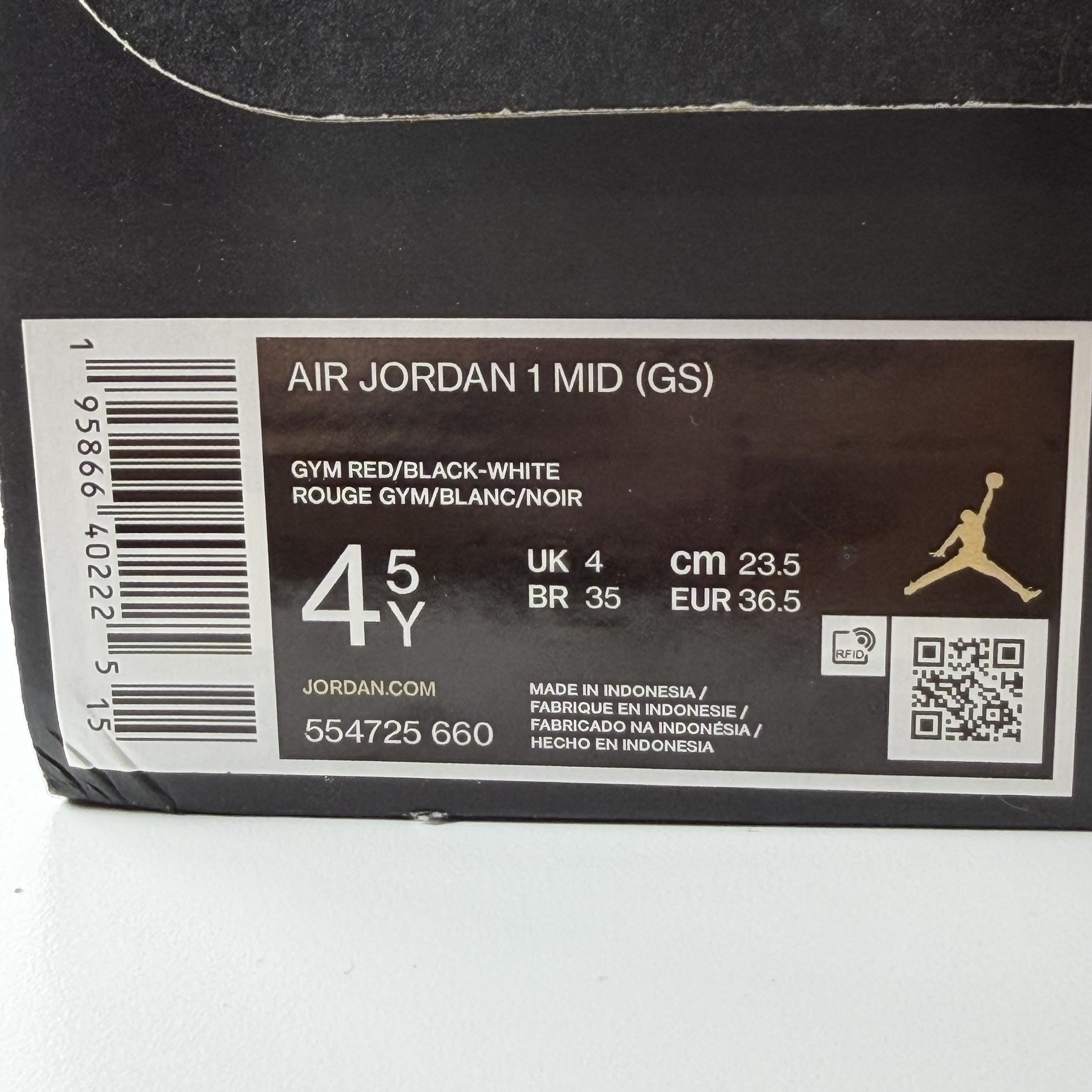 587541 Air Jordan 1 Mid GS 'Reverse Bred'
