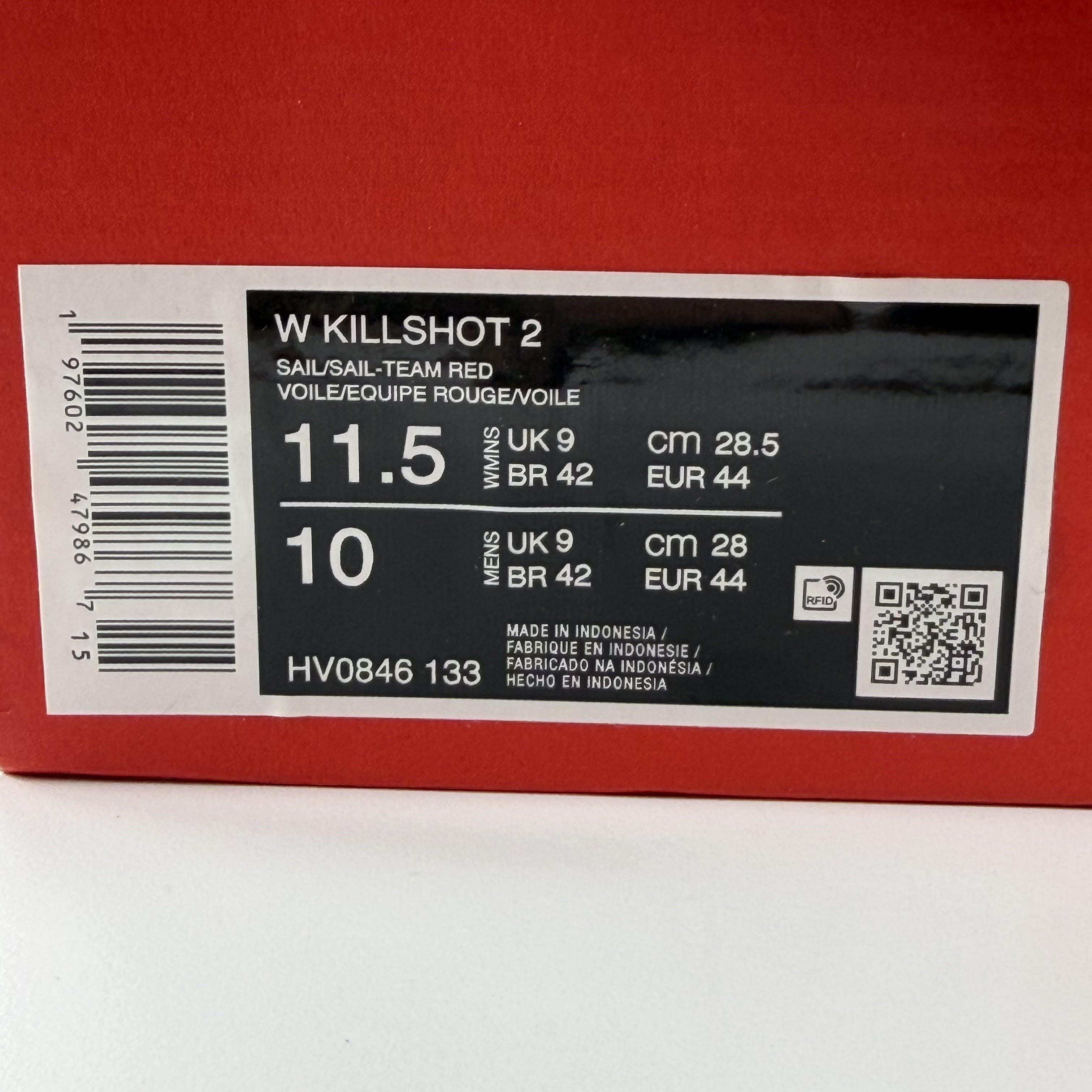 451061 Nike Killshot 2 Sail Team Red (Women's)