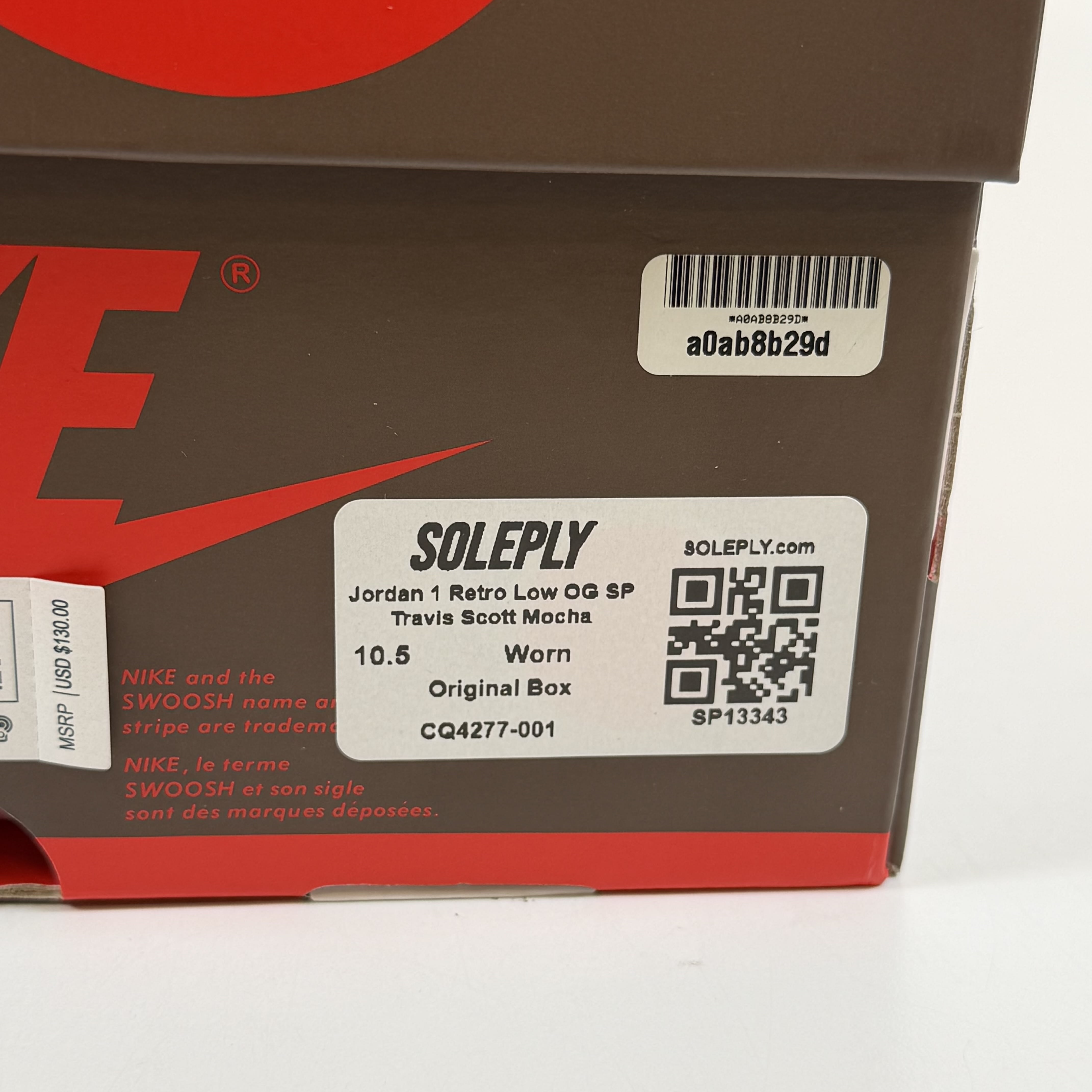 SP13343 Jordan 1 Retro Low OG SP Travis Scott Mocha