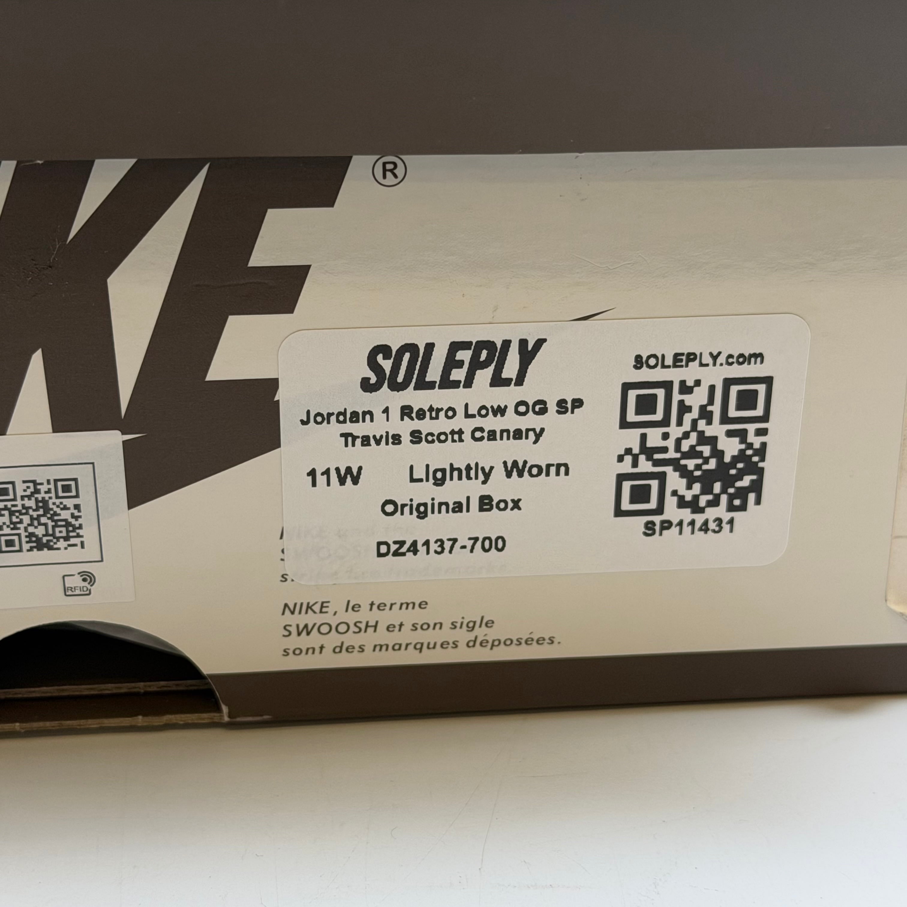 SP11431 Jordan 1 Retro Low OG SP Travis Scott Canary (Women's)