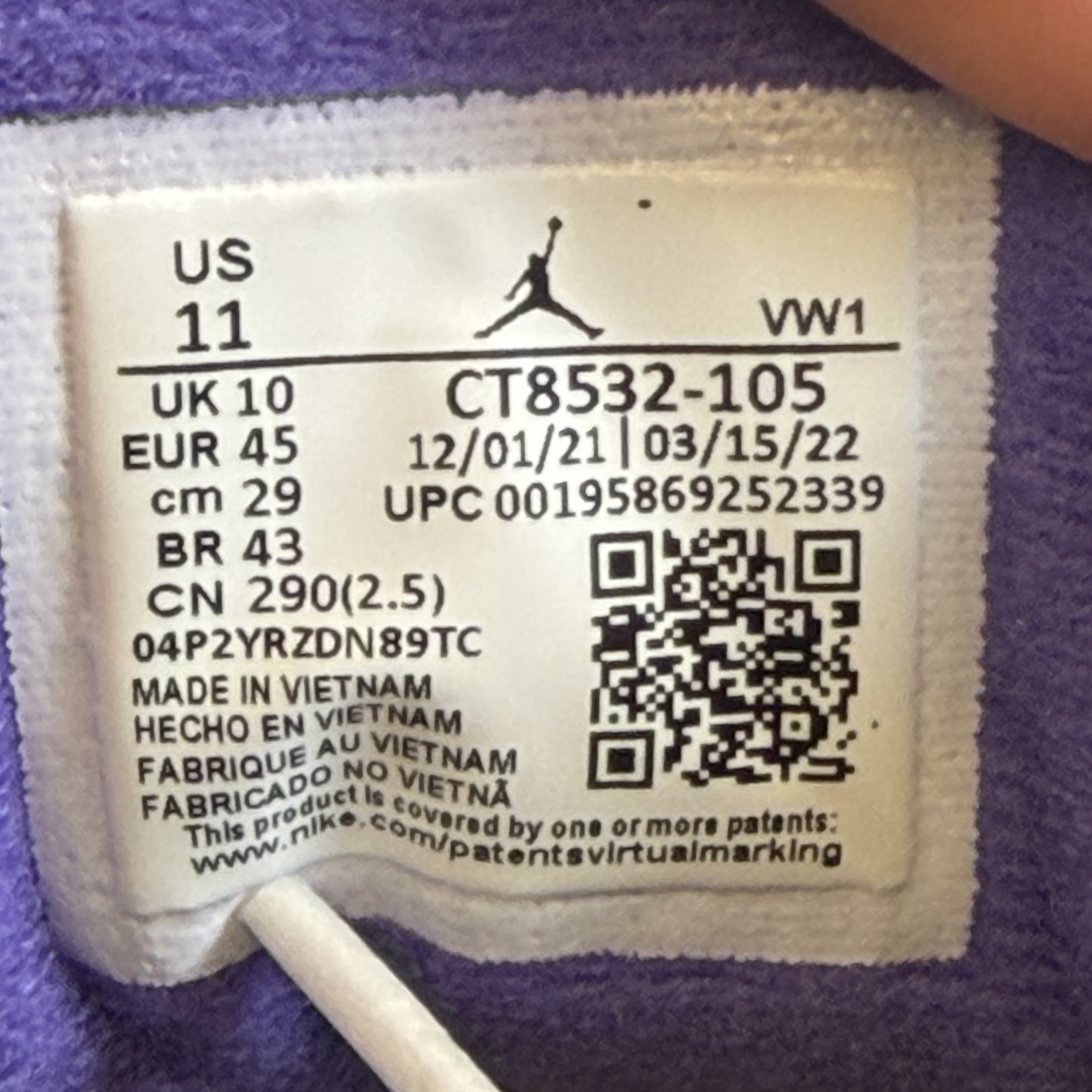 SP3019 Jordan 3 Retro Dark Iris