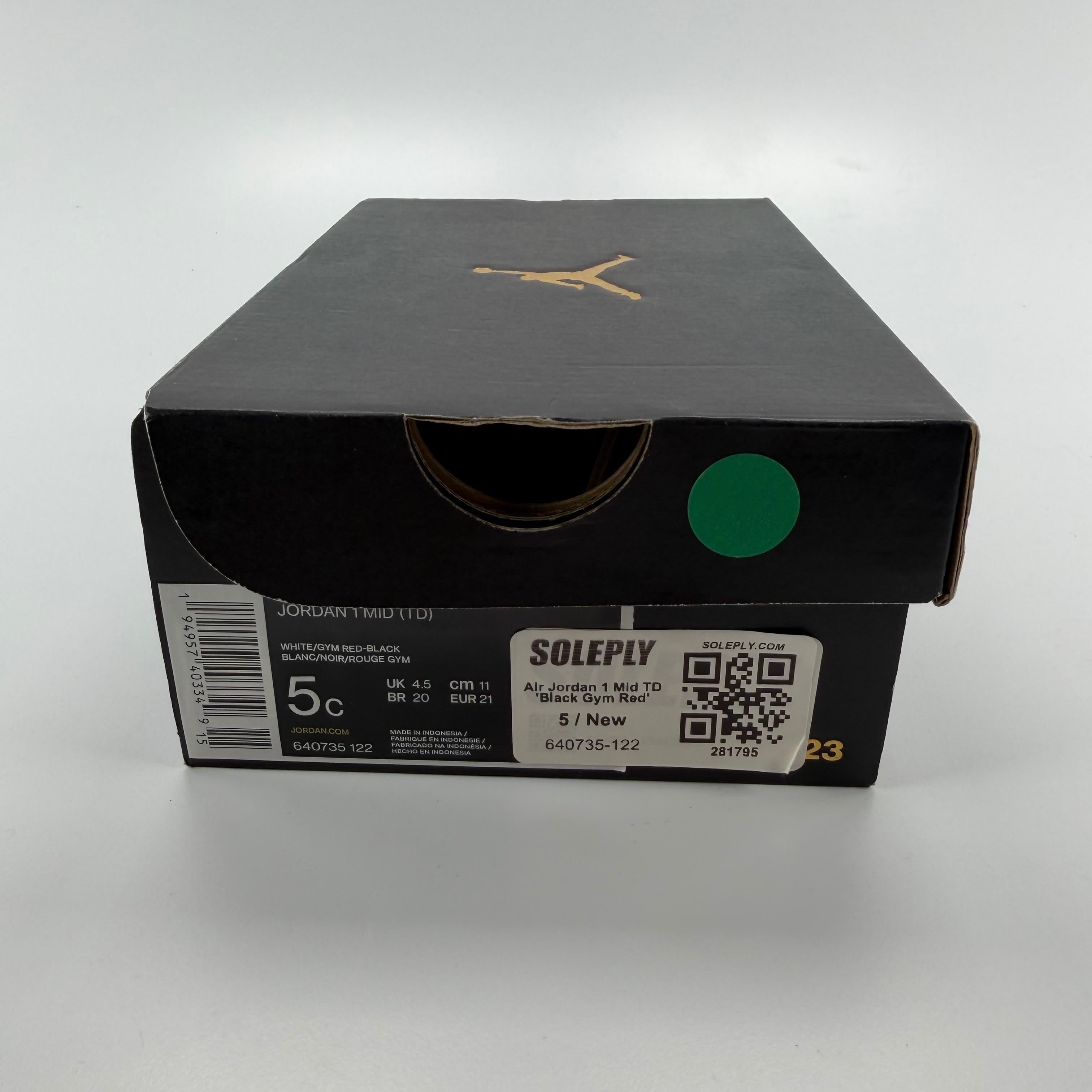 281795 Air Jordan 1 Mid TD 'Black Gym Red'