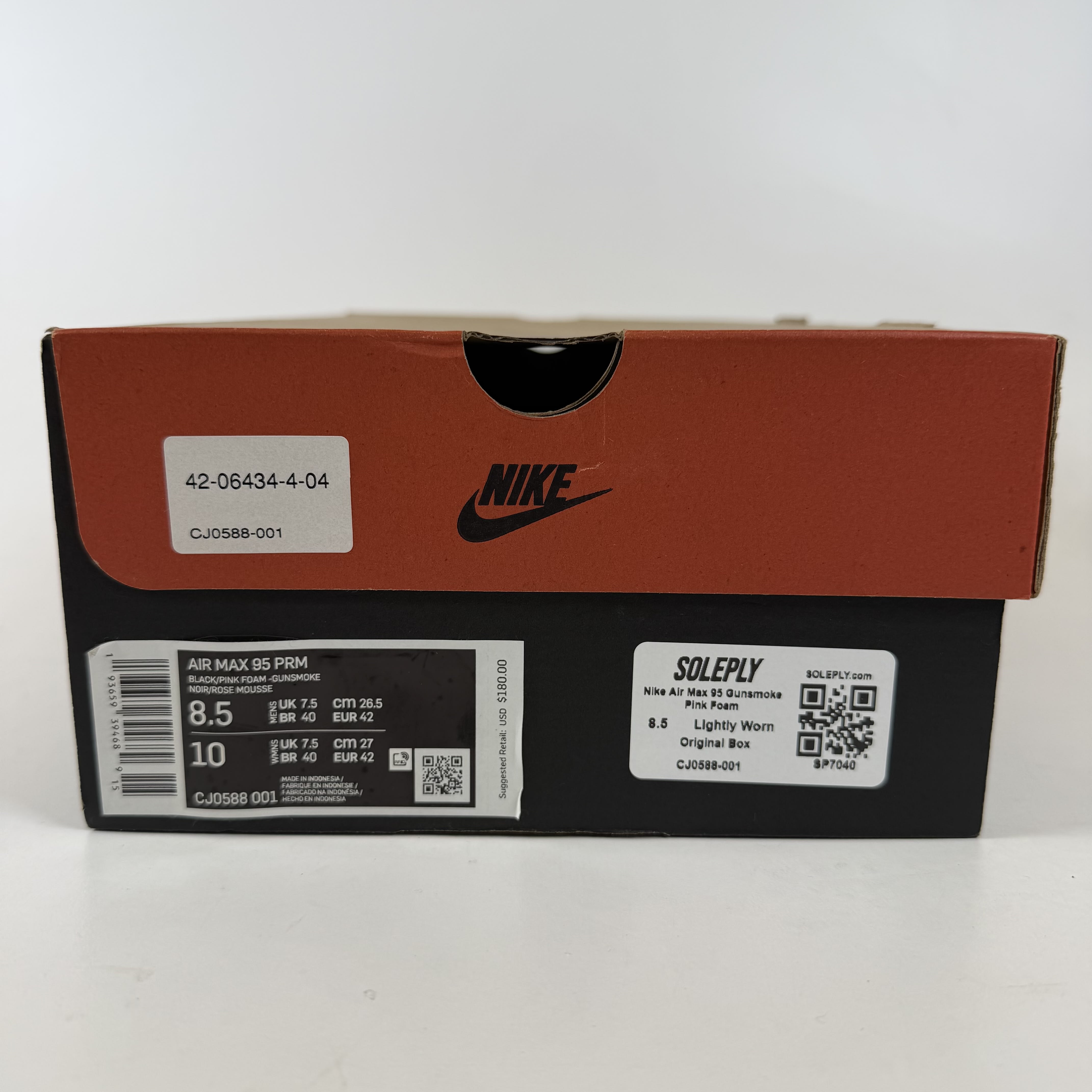 SP7040 Nike Air Max 95 Gunsmoke Pink Foam