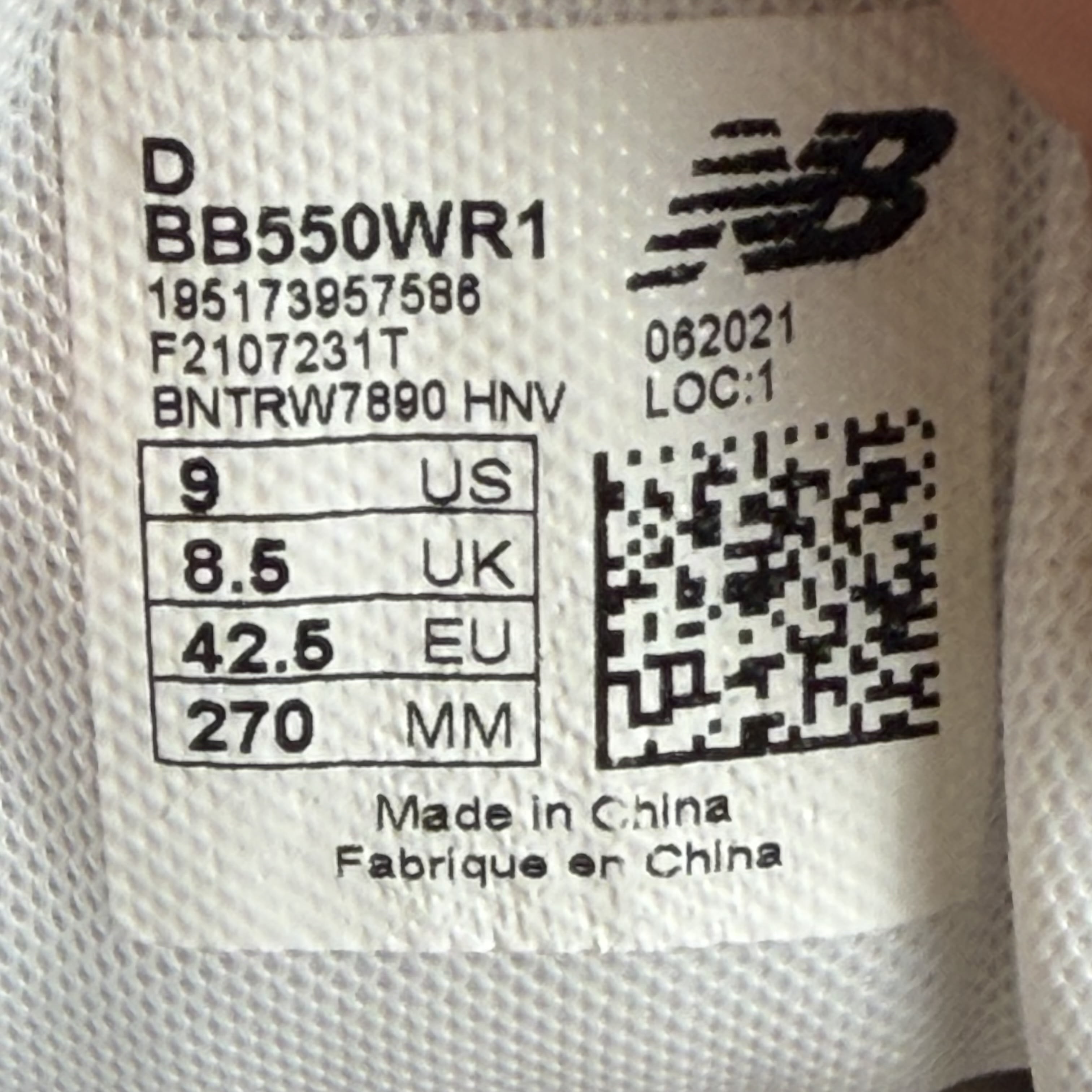 SP2910 New Balance 550 White Purple