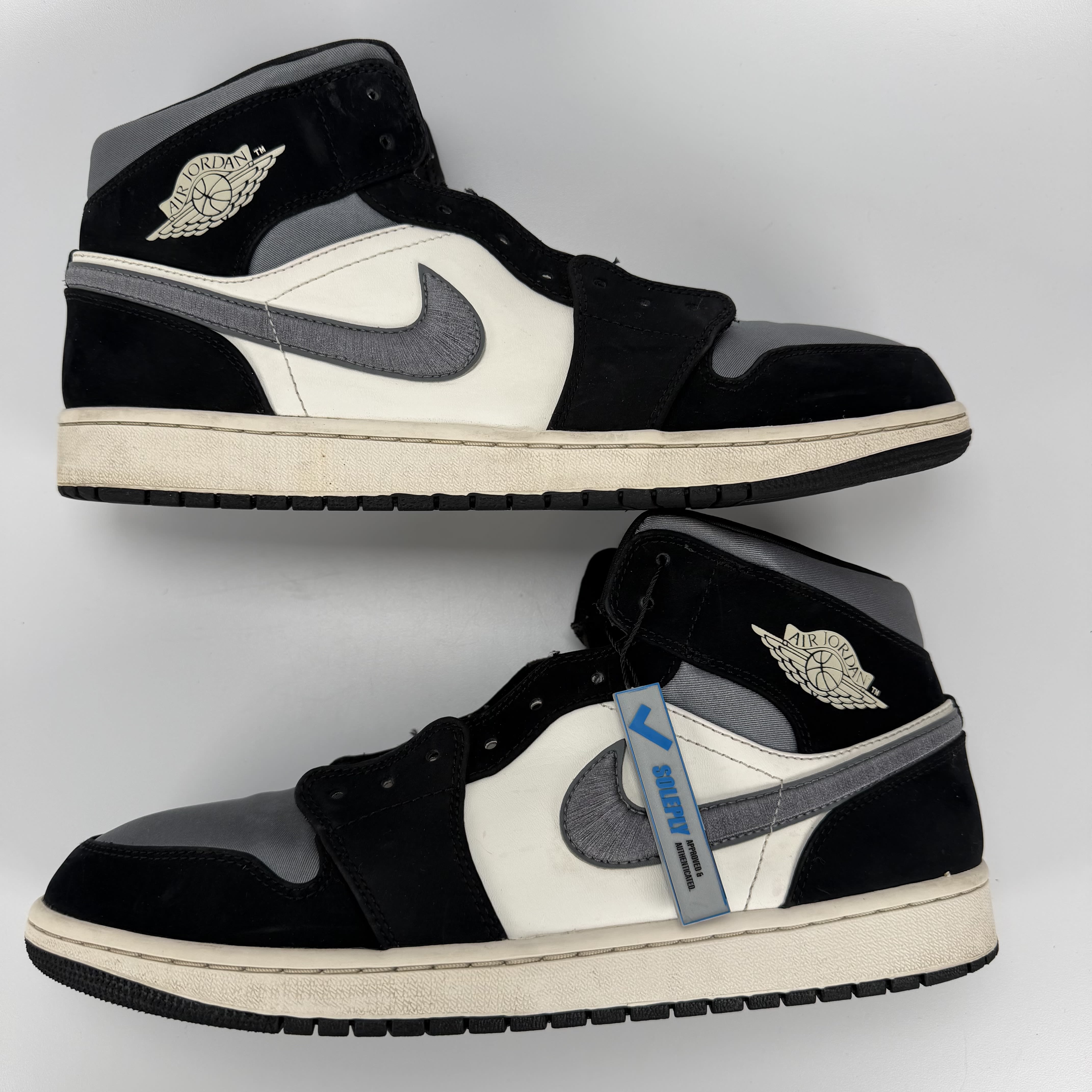 824749 Jordan 1 Mid Satin Grey Toe