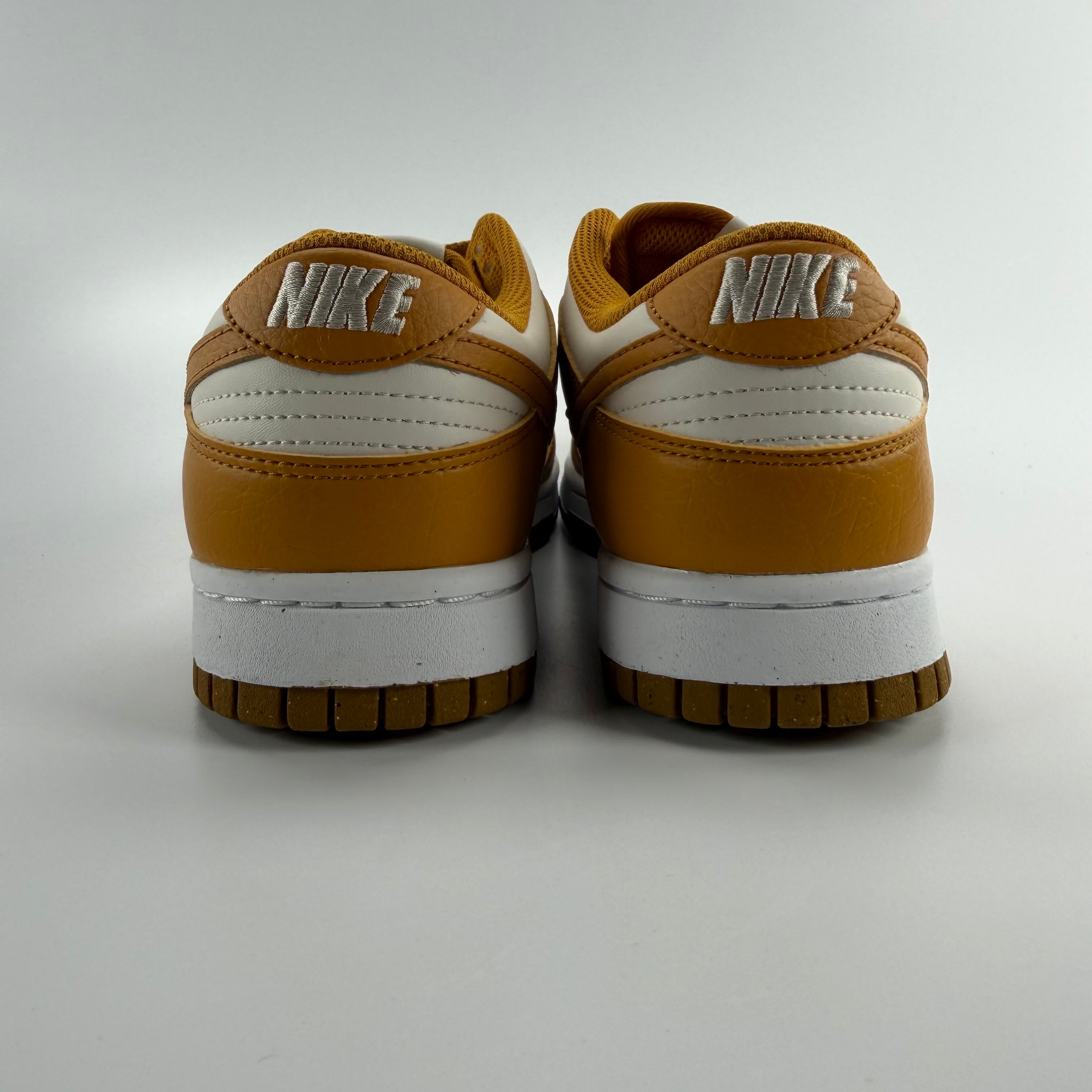 377187 Nike Dunk Low Next Nature Phantom Gold Suede (Women's)