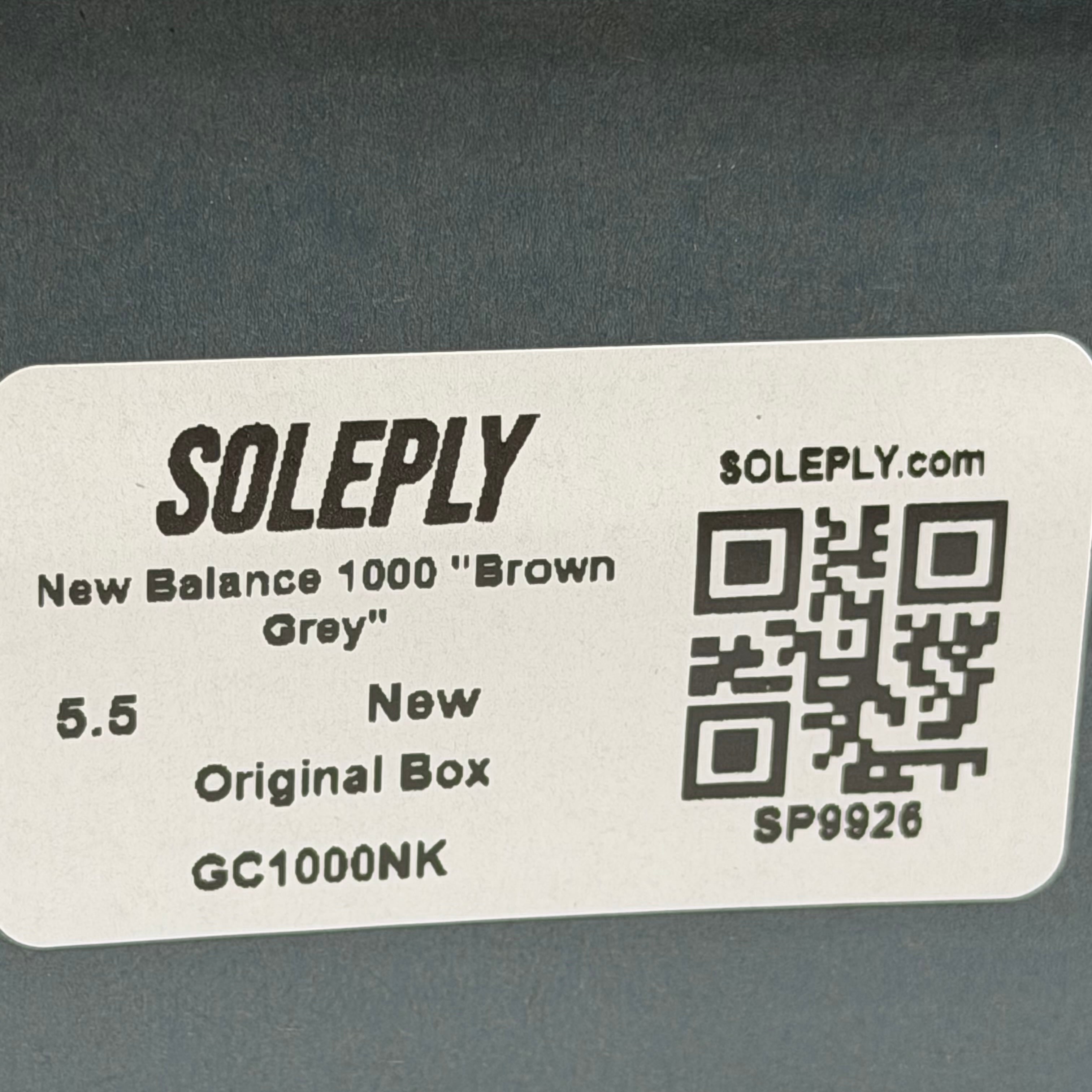 SP9926 New Balance 1000 "Brown Grey"
