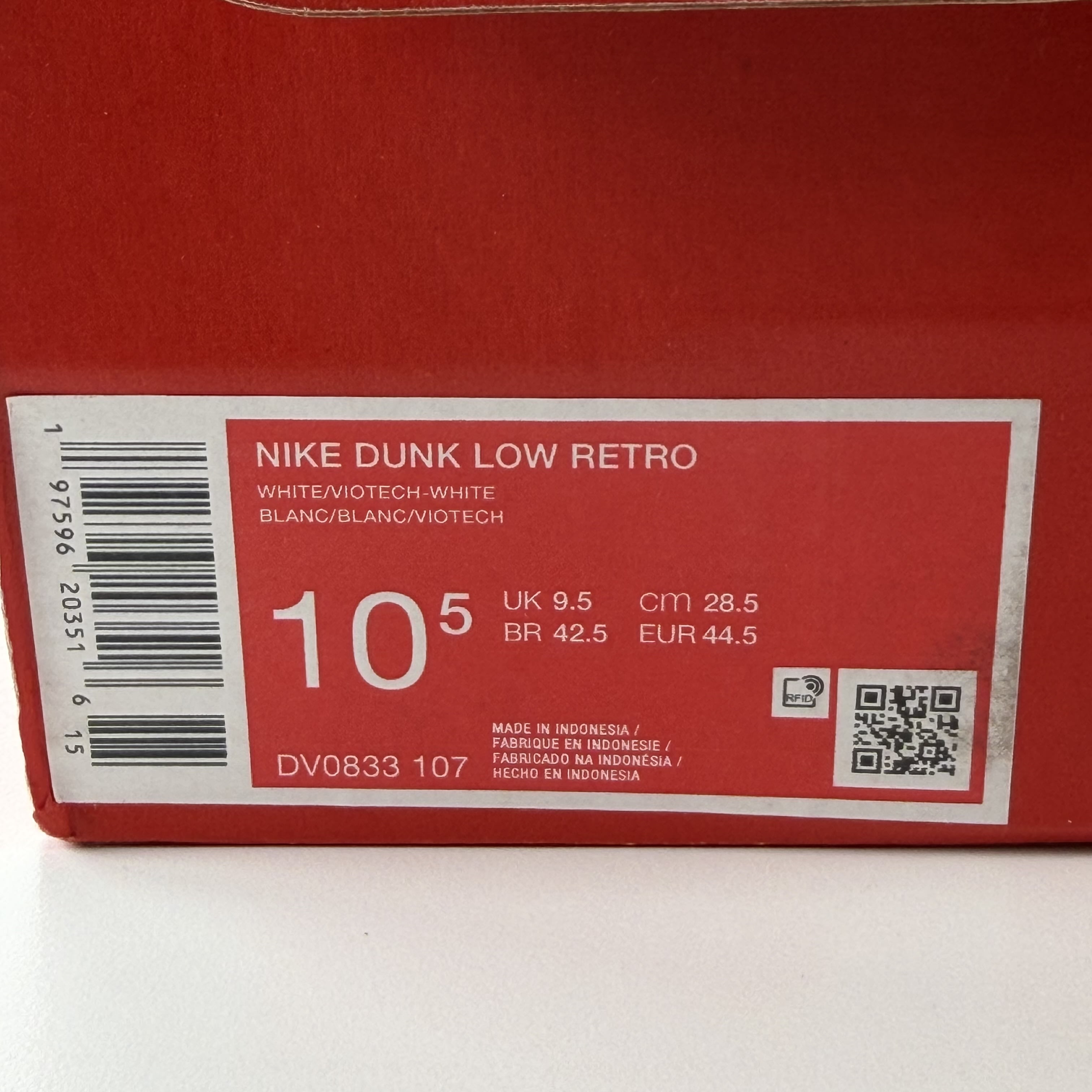 262591 Nike Dunk Low White Viotech