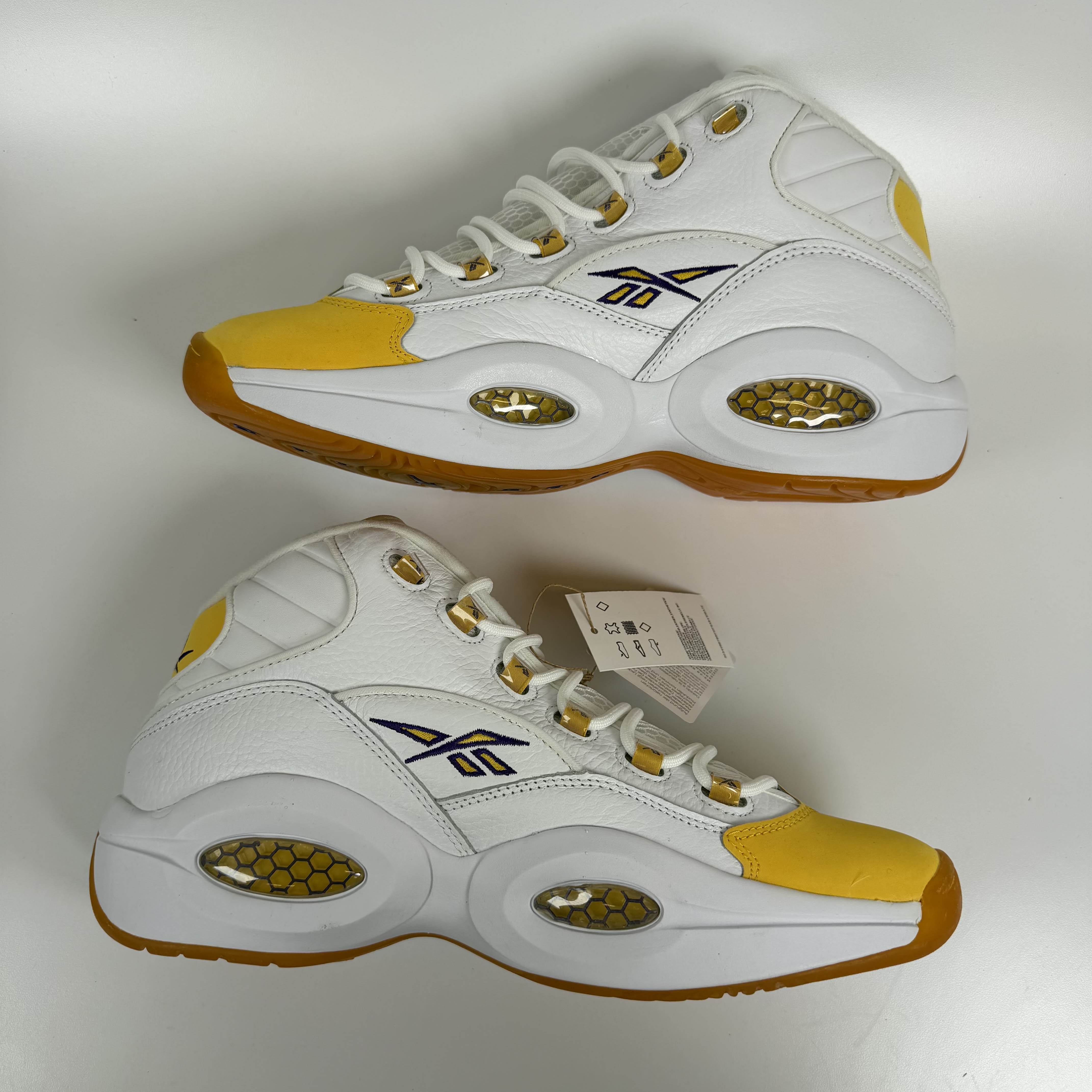 SP7916 Reebok Question Mid Yellow Toe