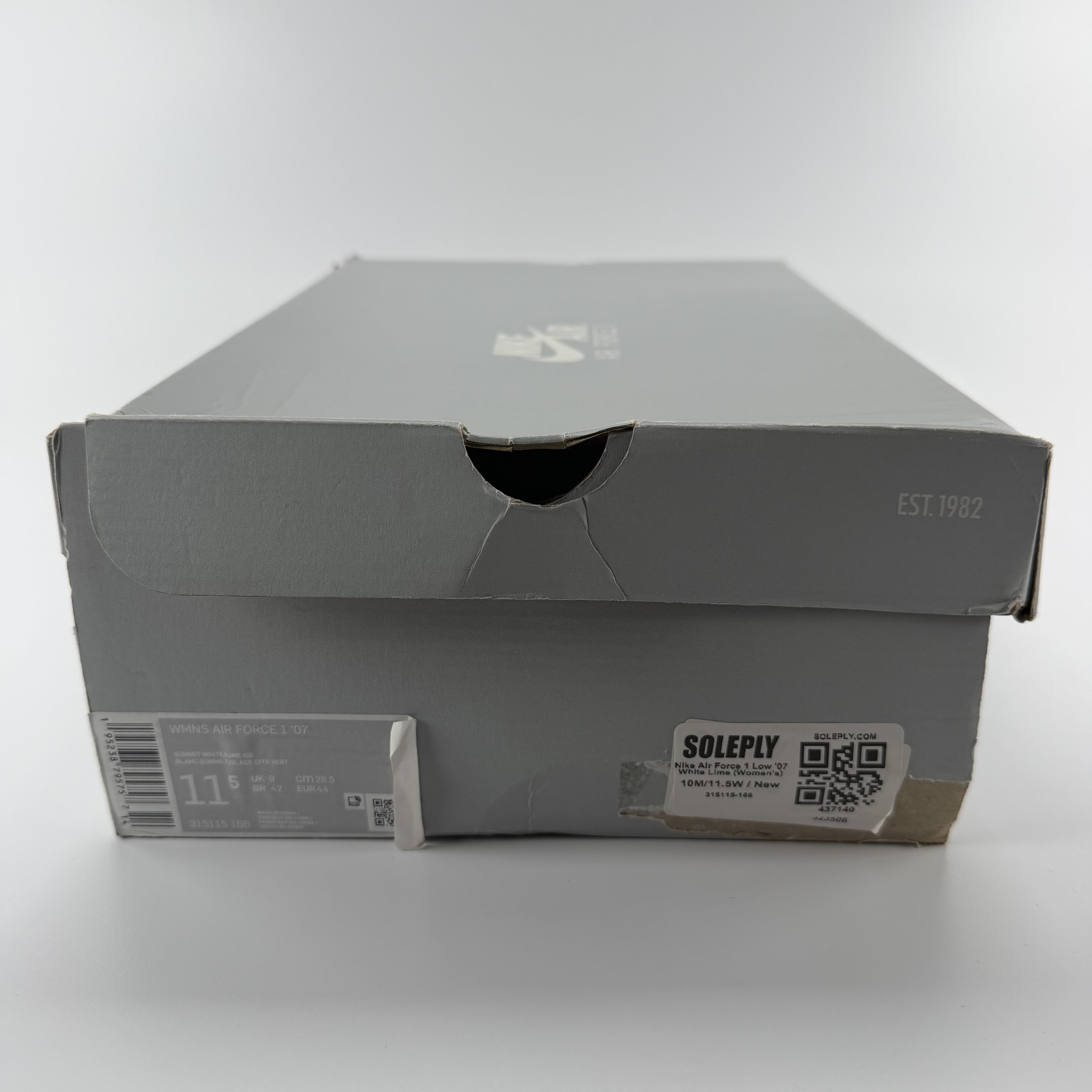 437140 Nike Air Force 1 Low '07 White Lime (Women's)