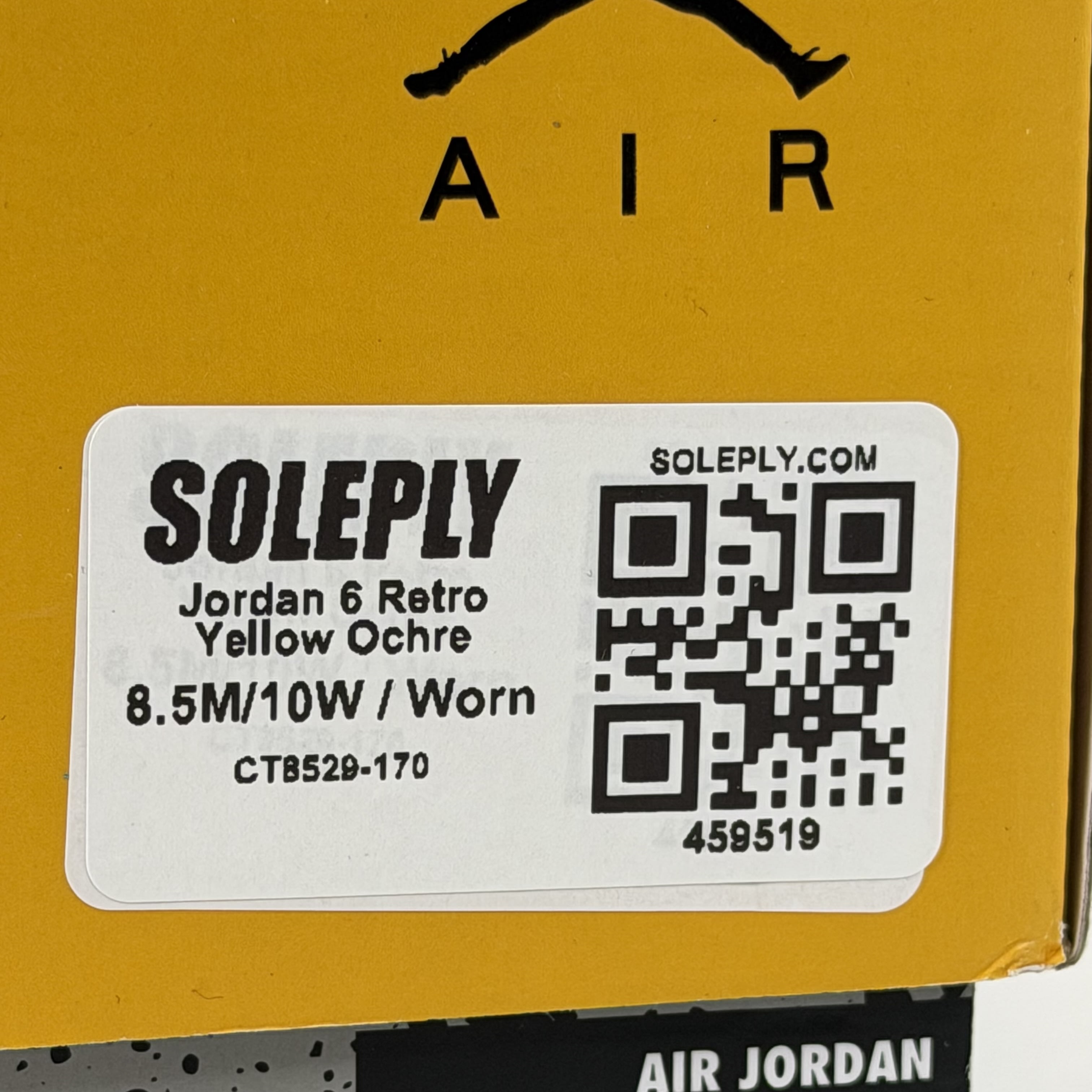 459519 Jordan 6 Retro Yellow Ochre
