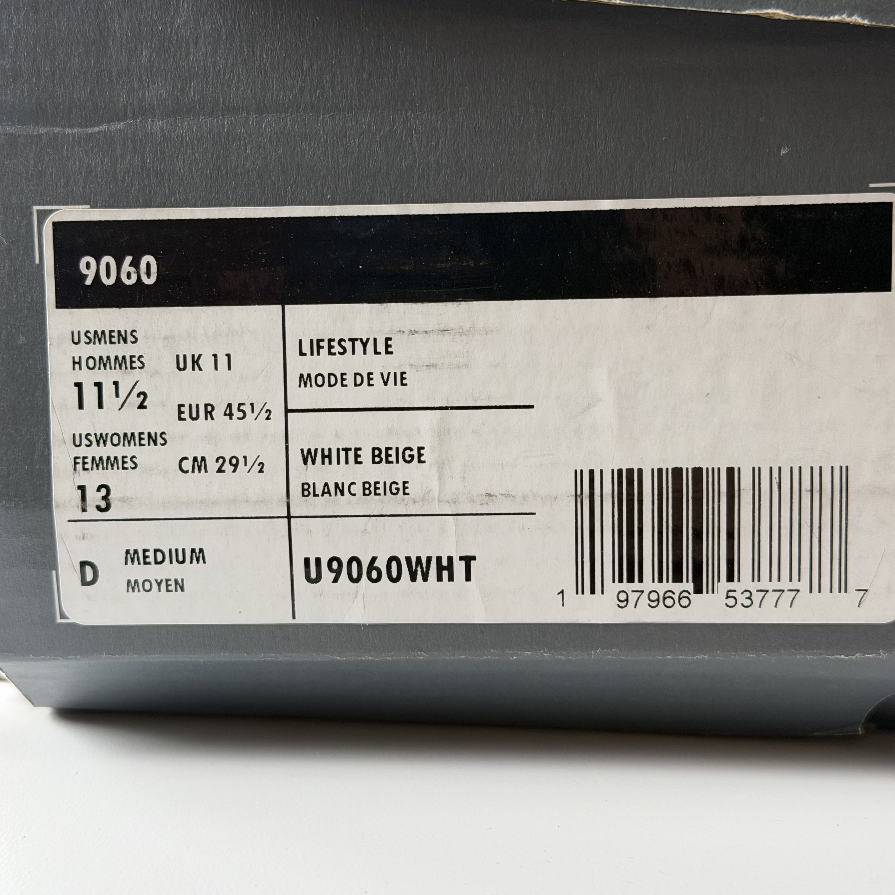 258155 New Balance 9060 Sea Salt Moonbeam