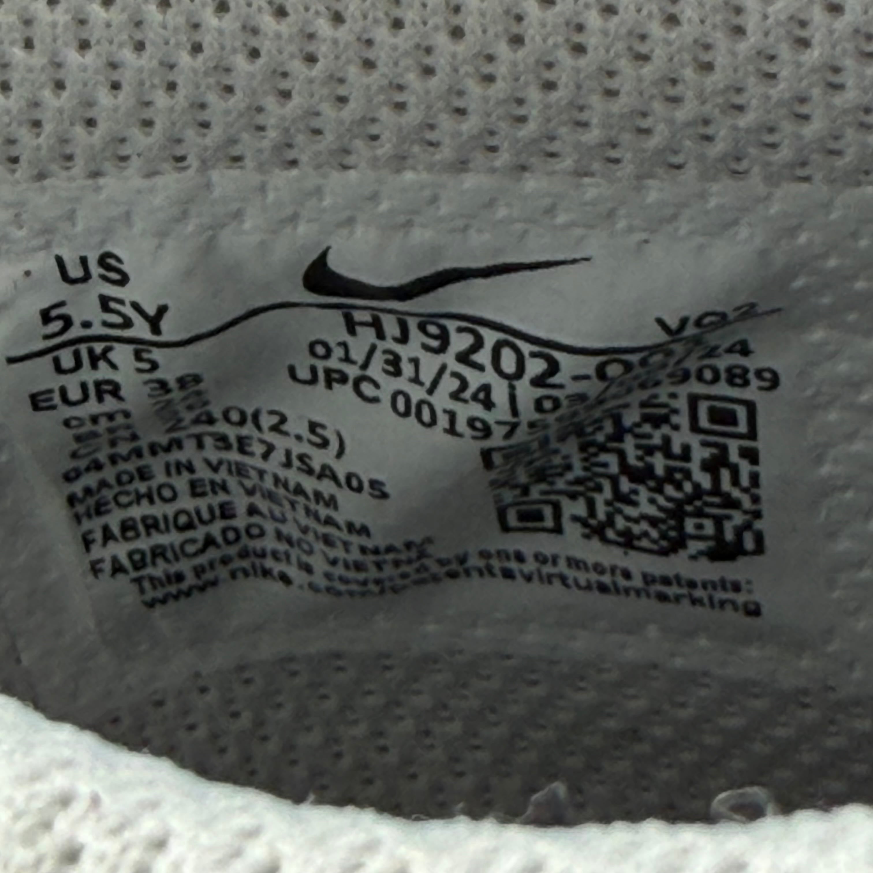 438655 Nike Dunk Low Black White Midnight Navy (GS)