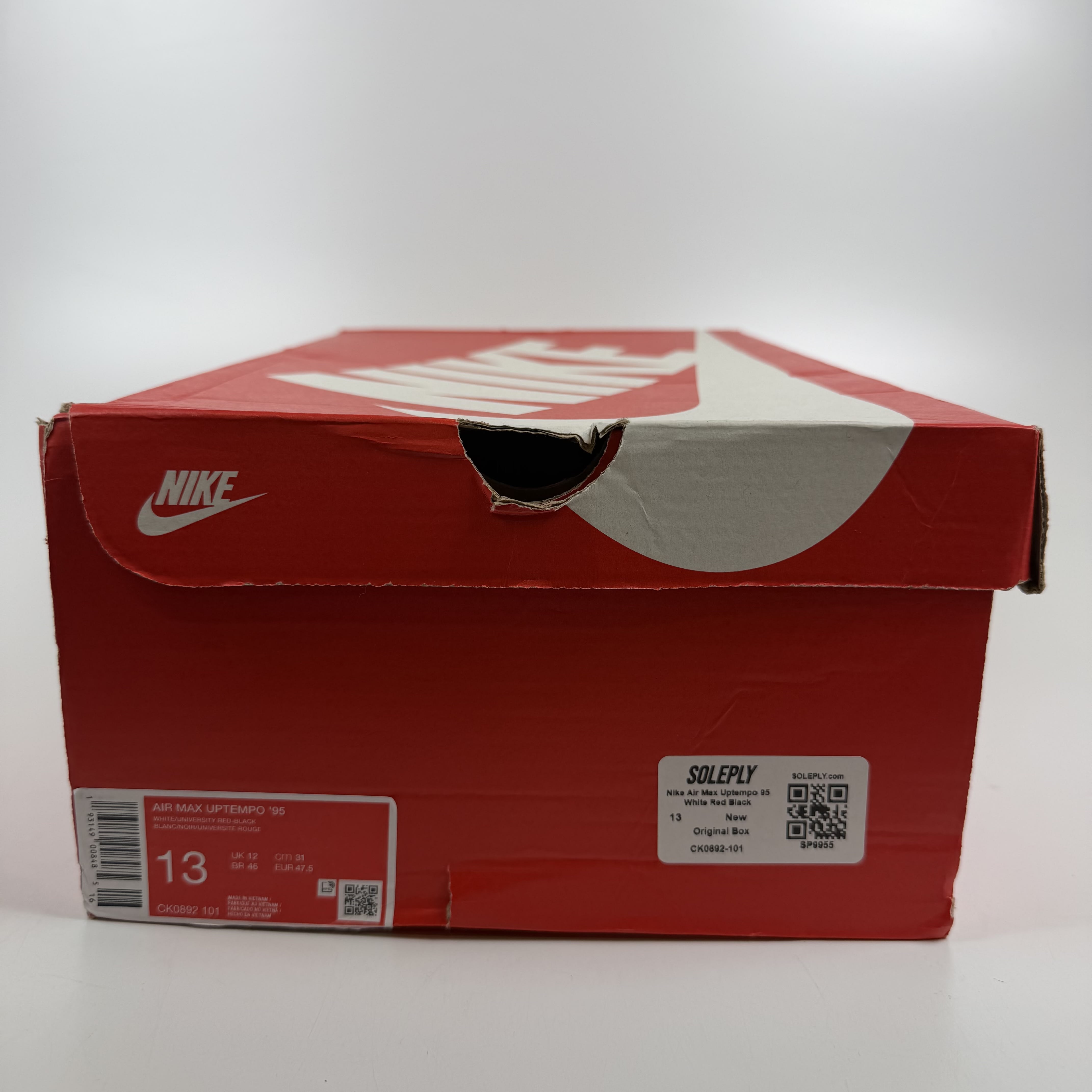 SP9955 Nike Air Max Uptempo 95 White Red Black
