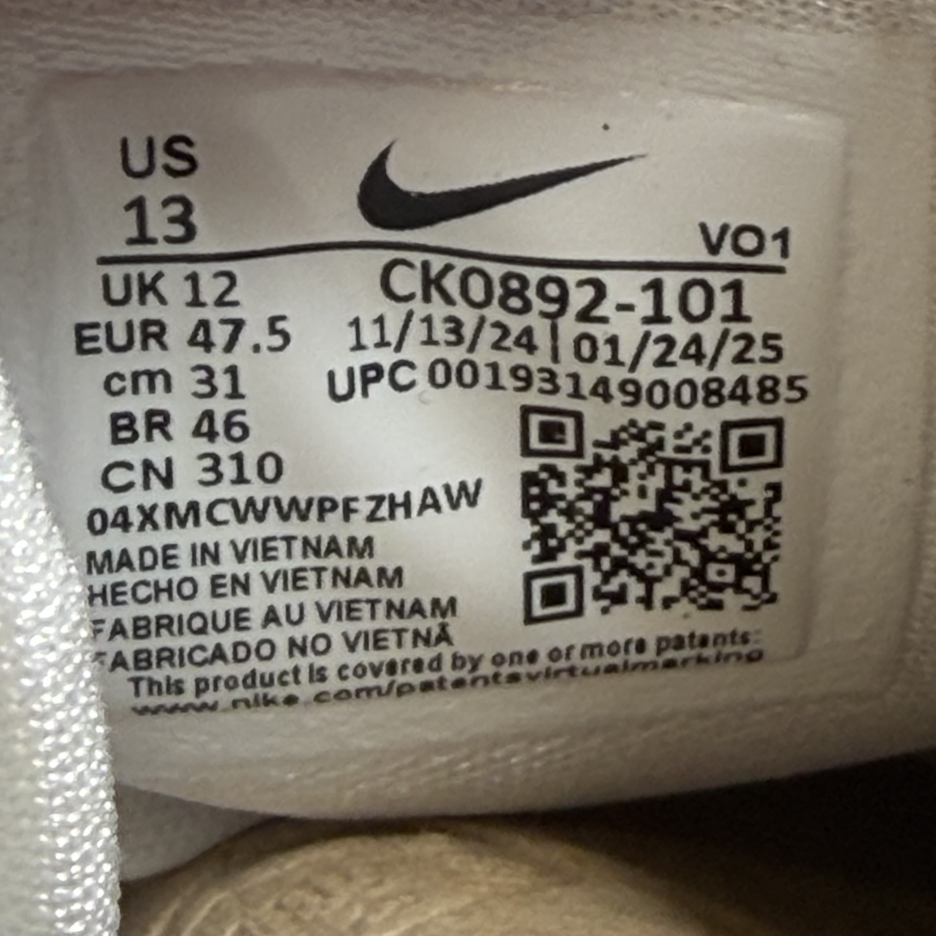 SP9955 Nike Air Max Uptempo 95 White Red Black