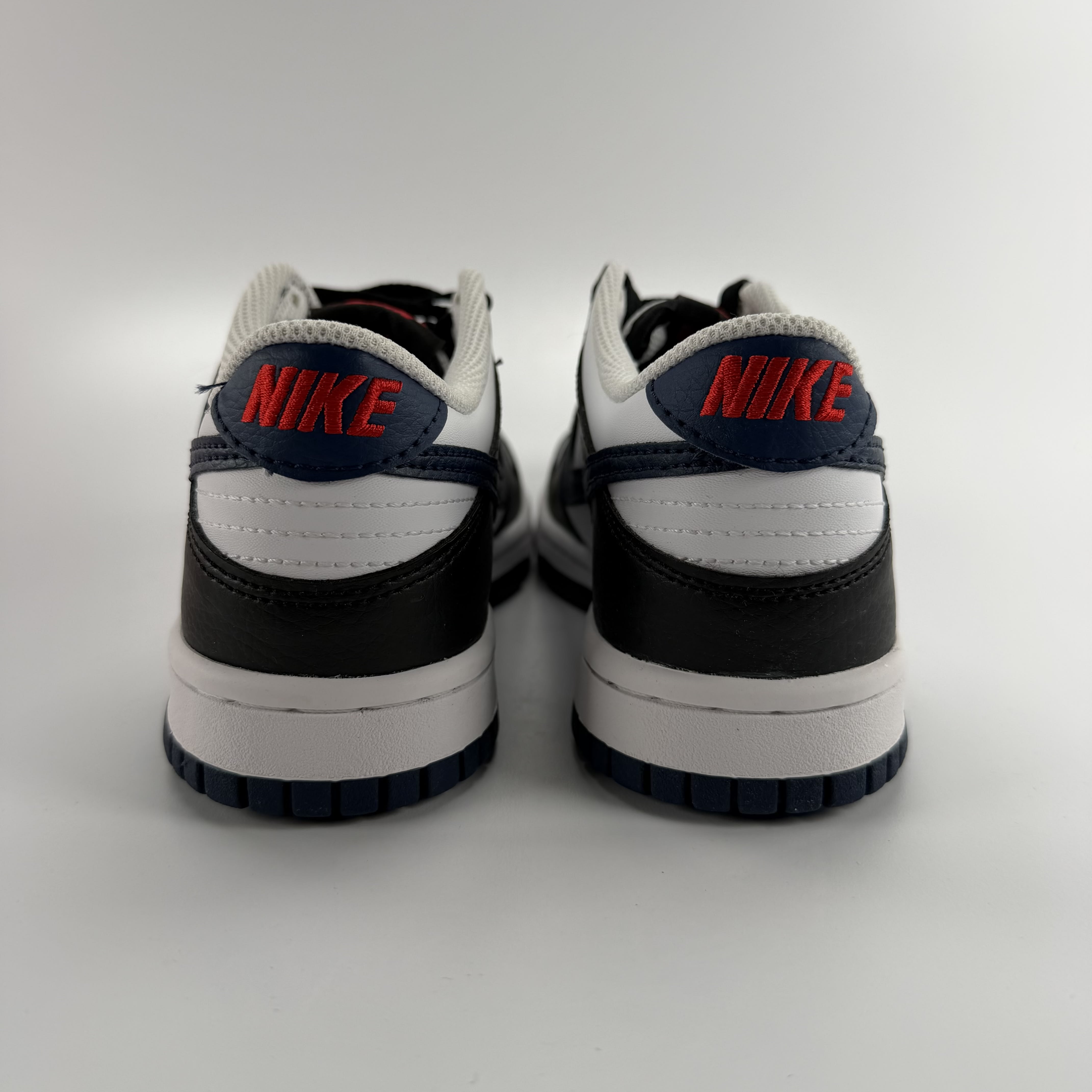 260461 Nike Dunk Low Black White Midnight Navy (GS)