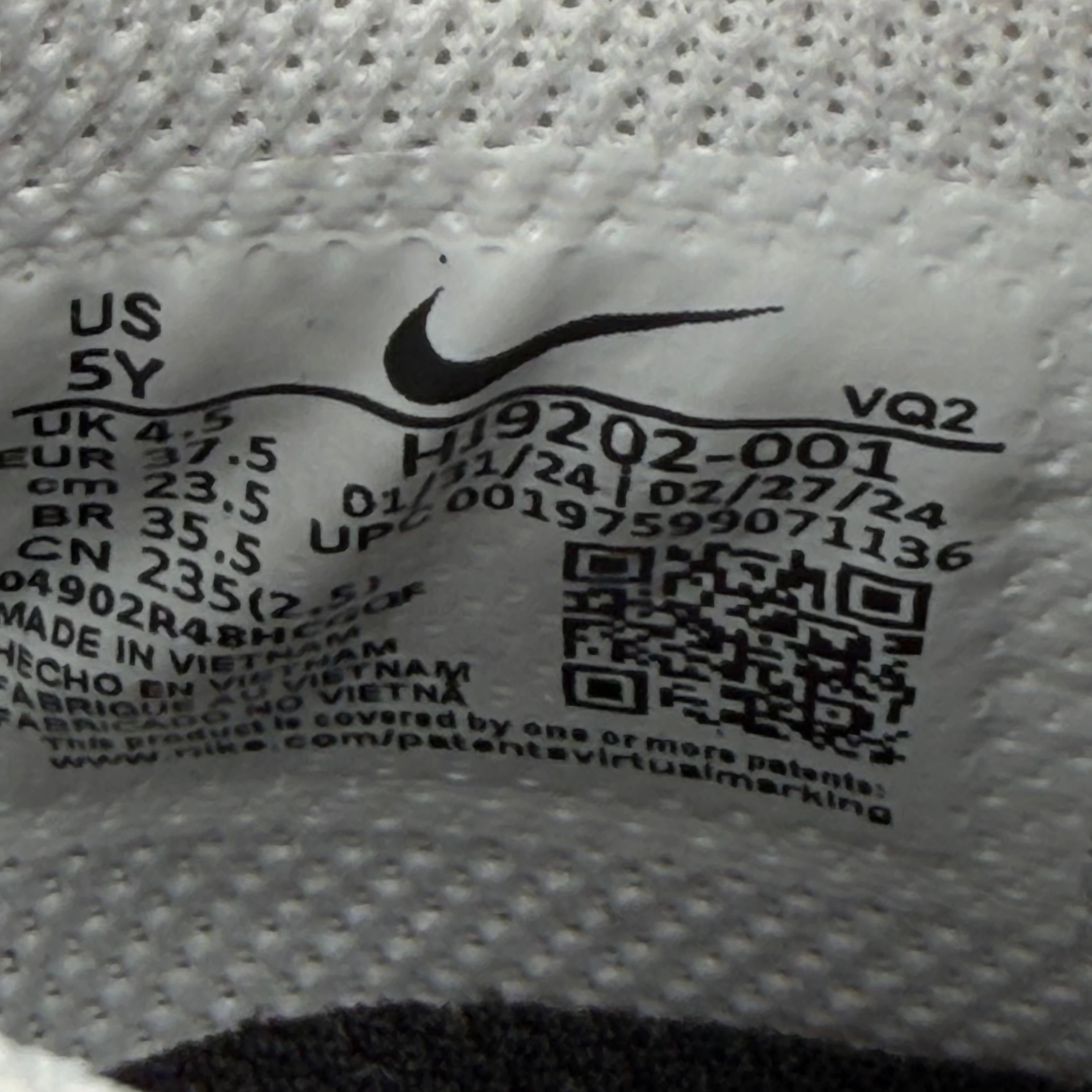 260461 Nike Dunk Low Black White Midnight Navy (GS)