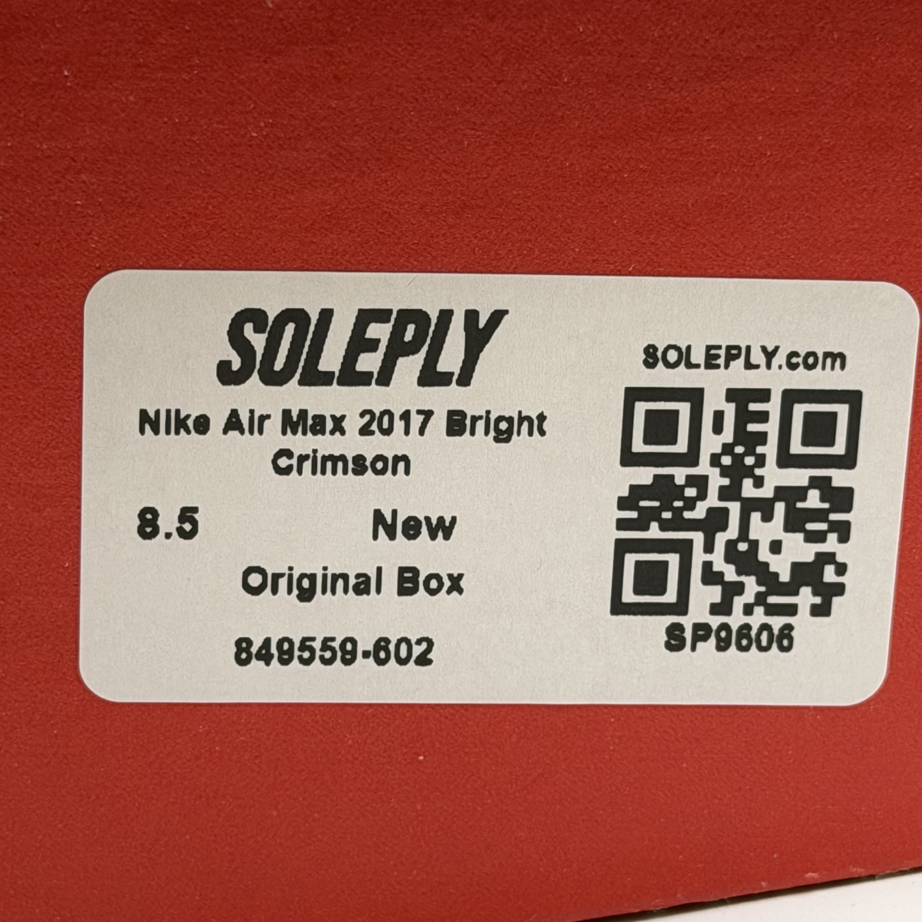 SP9606 Nike Air Max 2017 Bright Crimson