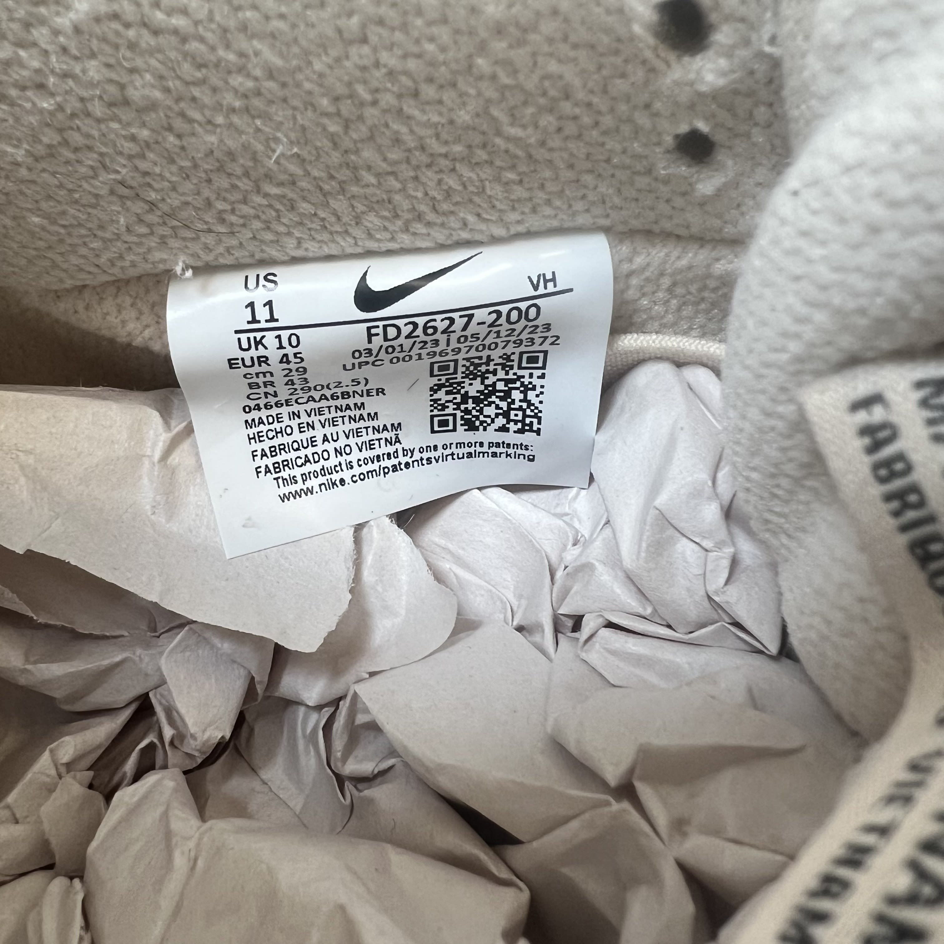 SP13122 Nike SB Dunk Low Albino & Preto