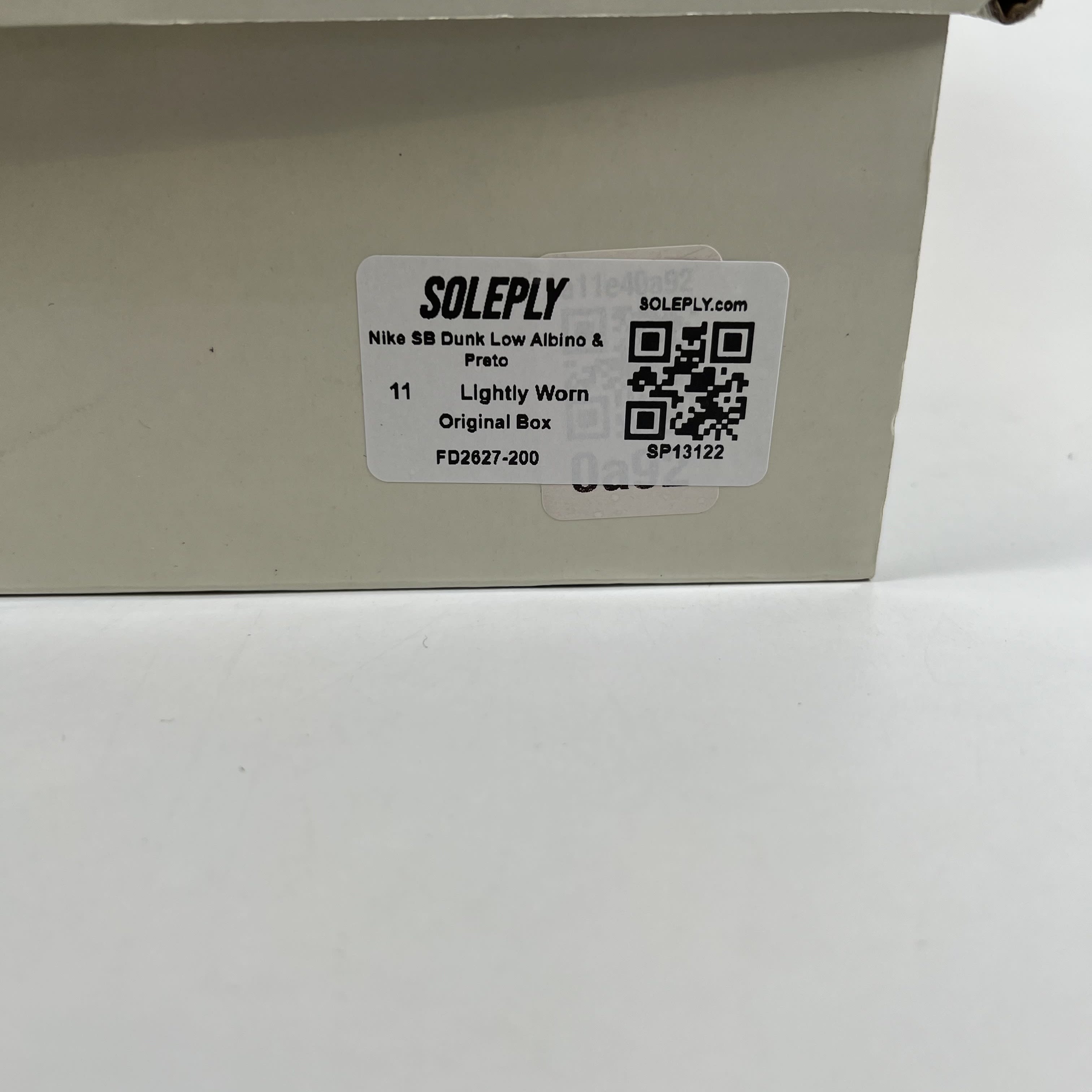 SP13122 Nike SB Dunk Low Albino & Preto