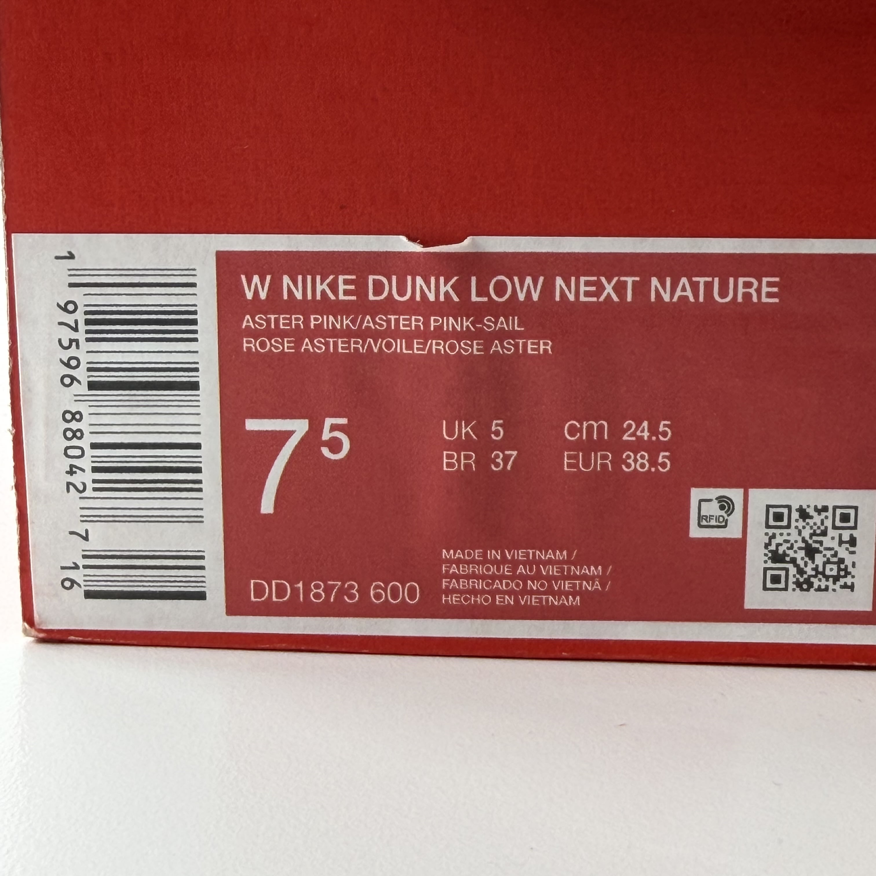 437273 Nike Dunk Low Next Nature Aster Pink (Women's)