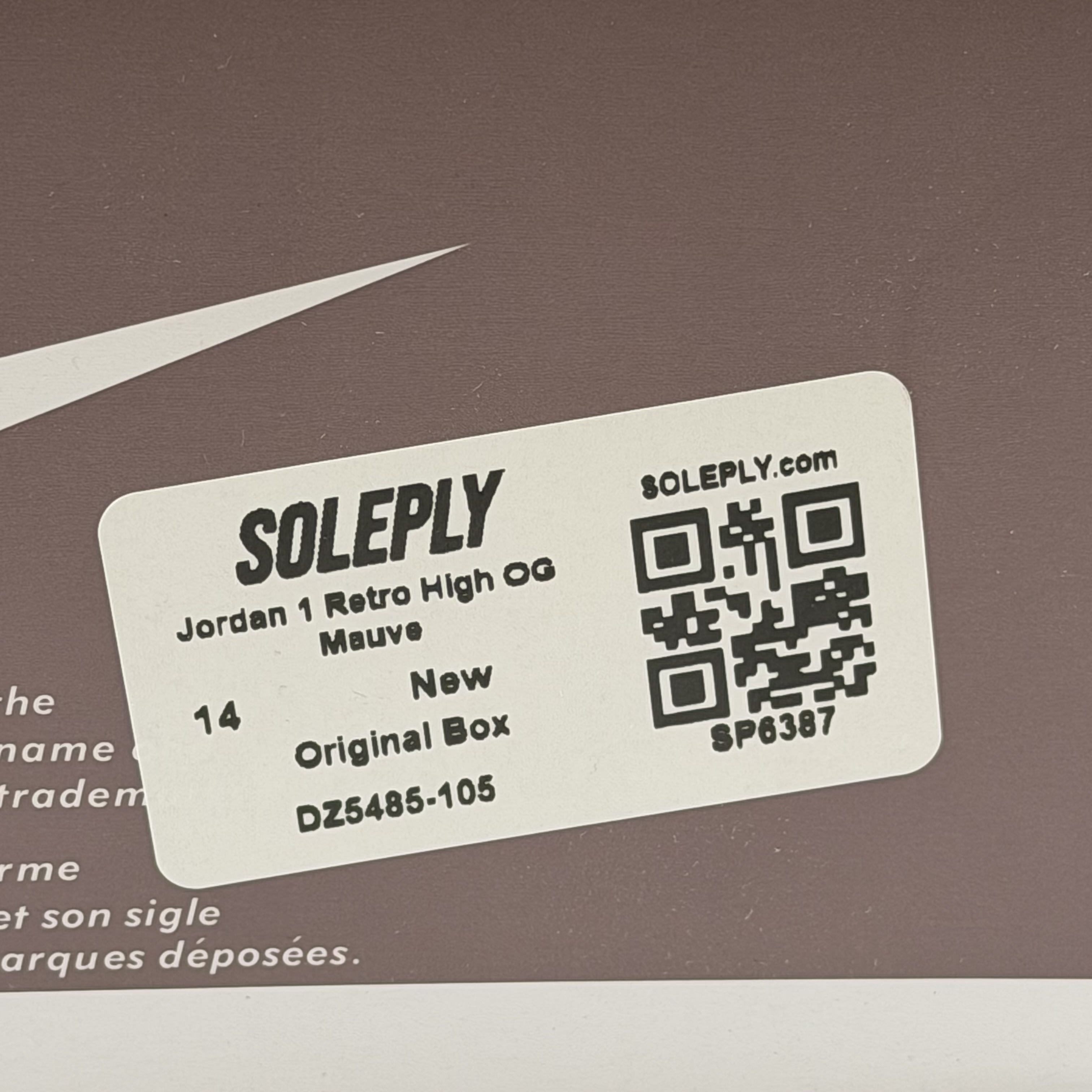 SP6387 Jordan 1 Retro High OG Mauve