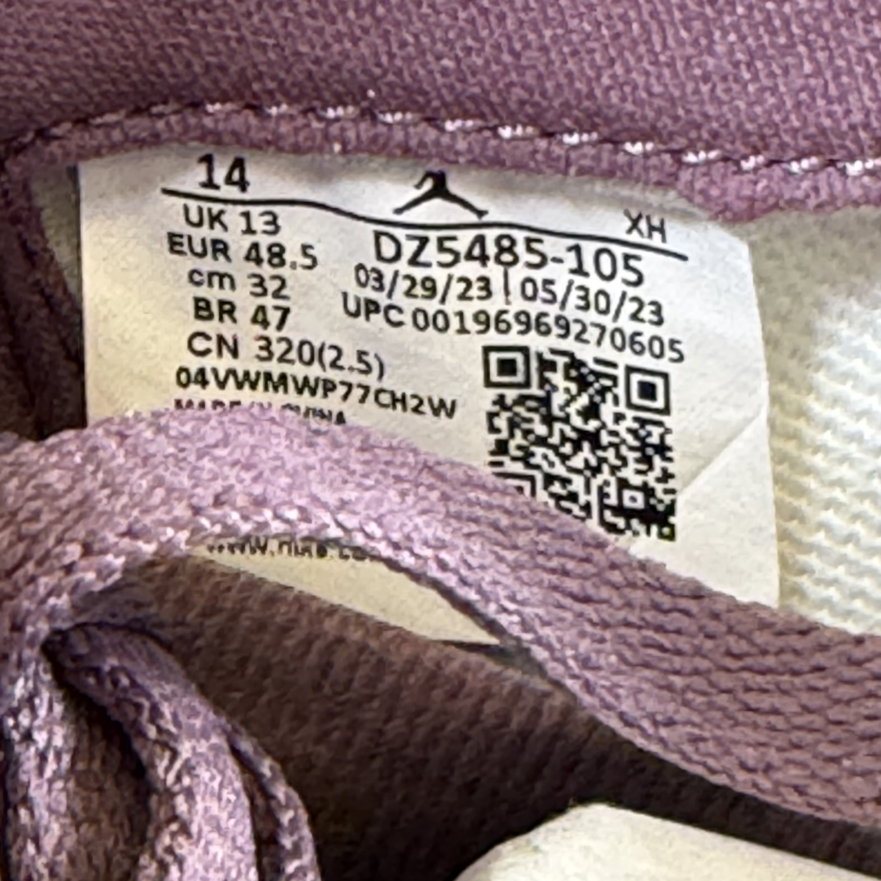 SP6387 Jordan 1 Retro High OG Mauve