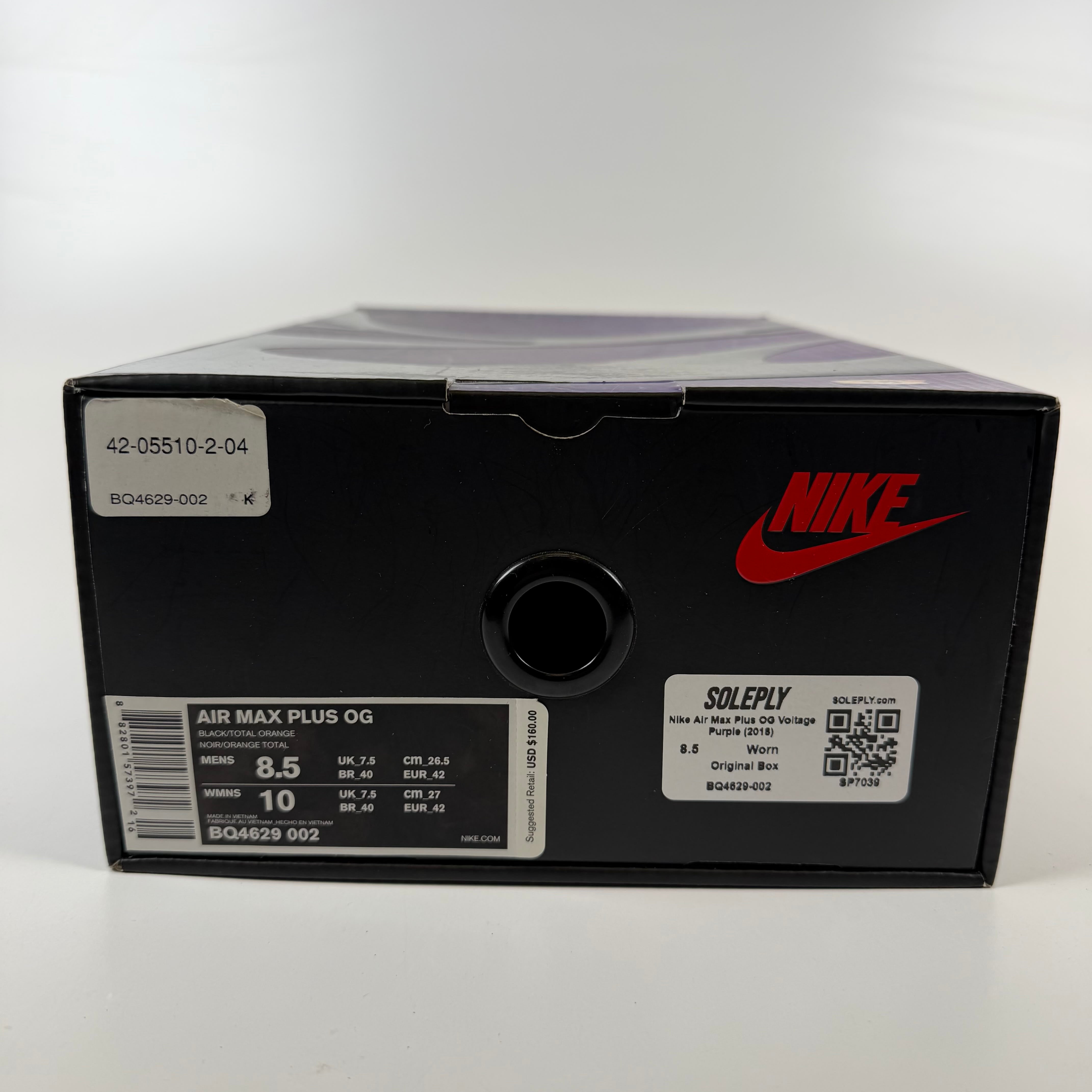 SP7039 Nike Air Max Plus OG Voltage Purple (2018)