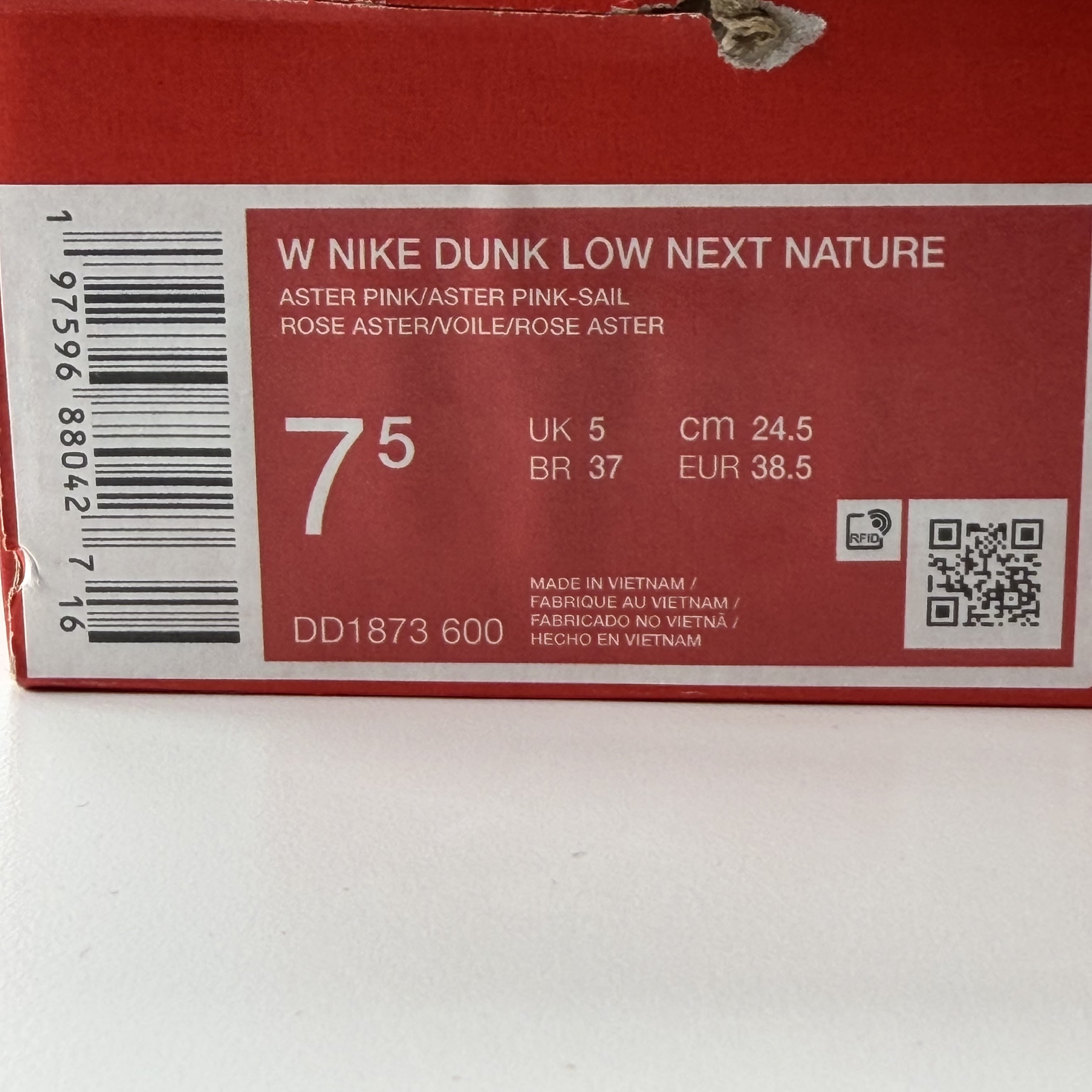 260419 Nike Dunk Low Next Nature Aster Pink (Women's)