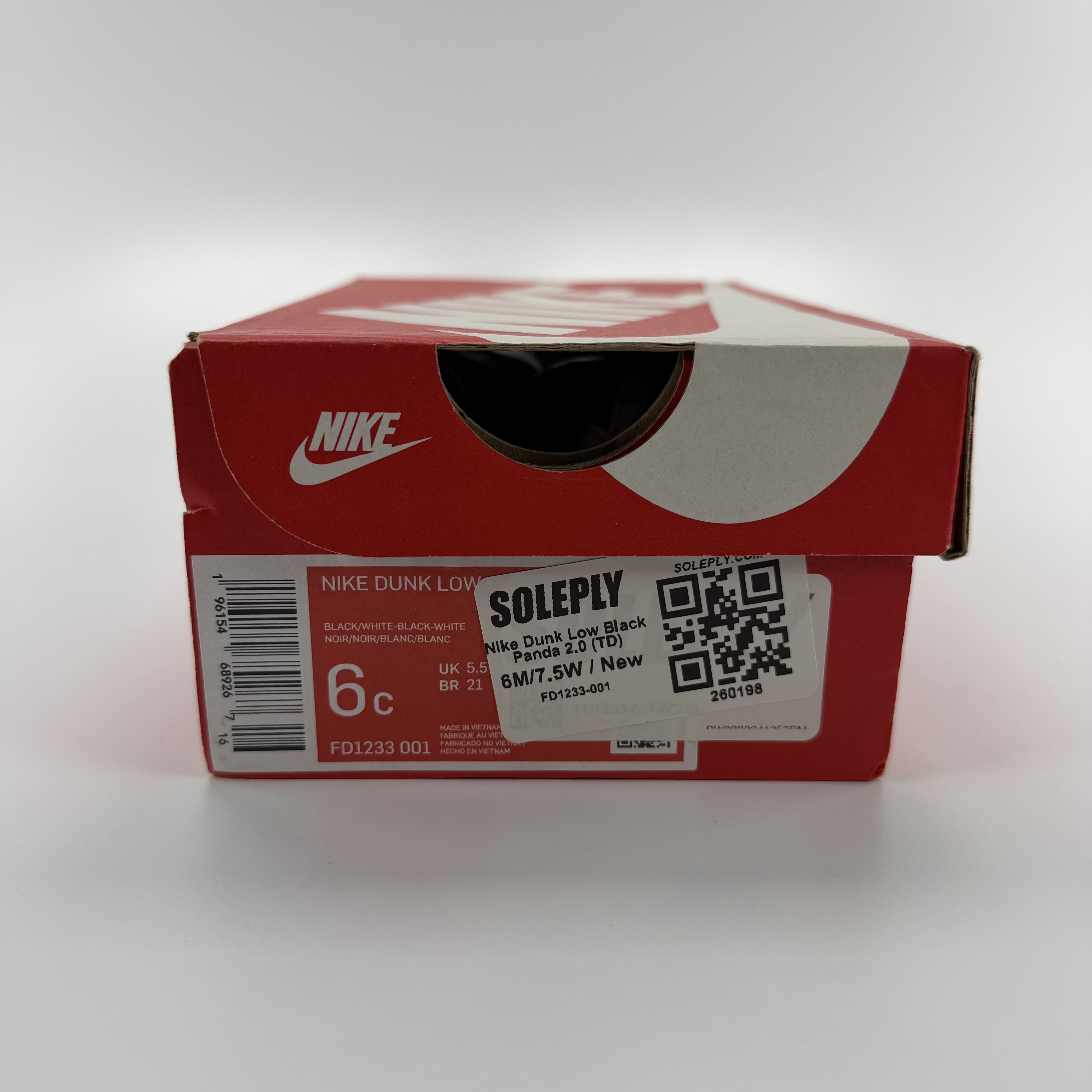 260198 Nike Dunk Low Black Panda 2.0 (TD)