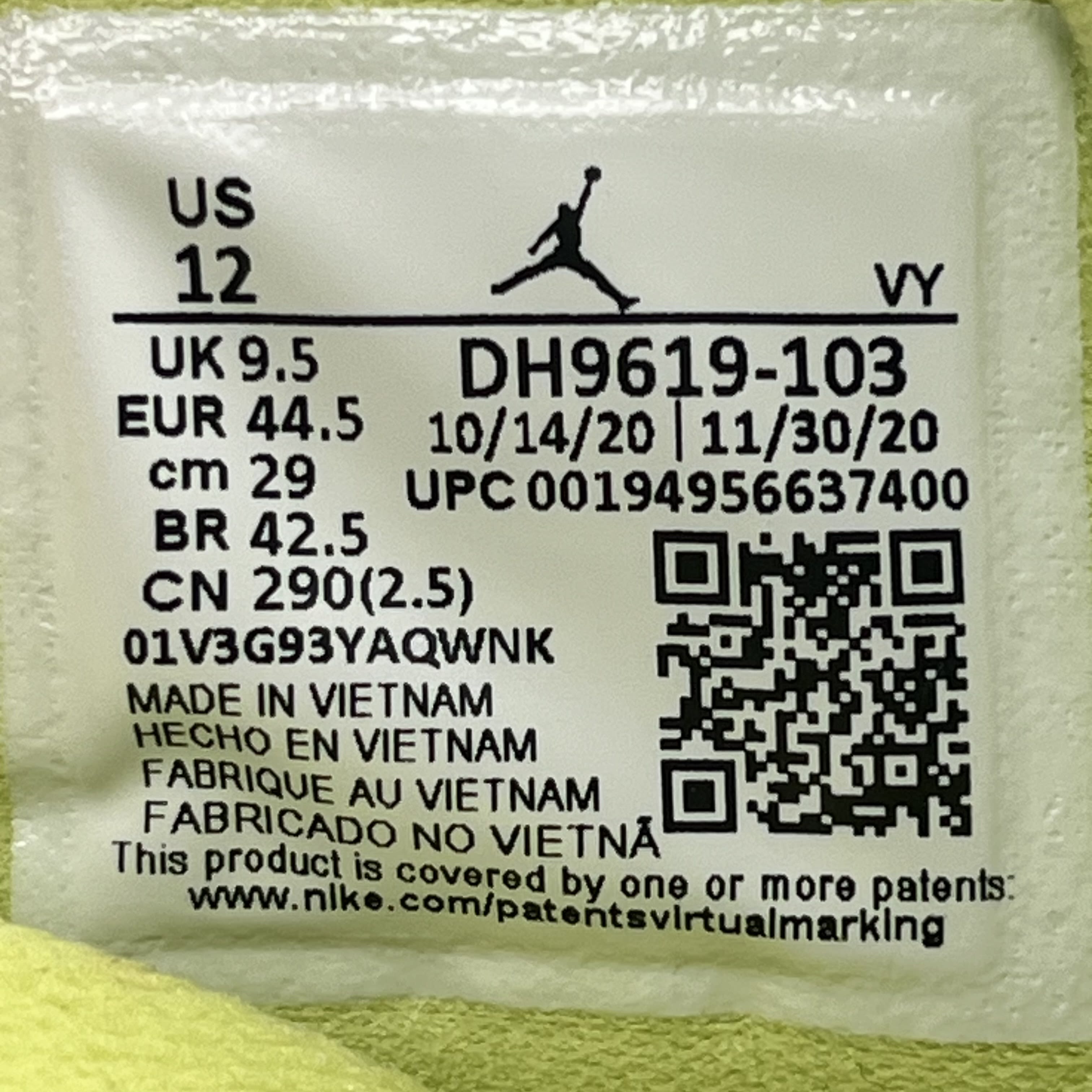 281203 Wmns Air Jordan 1 Low 'Limelight'