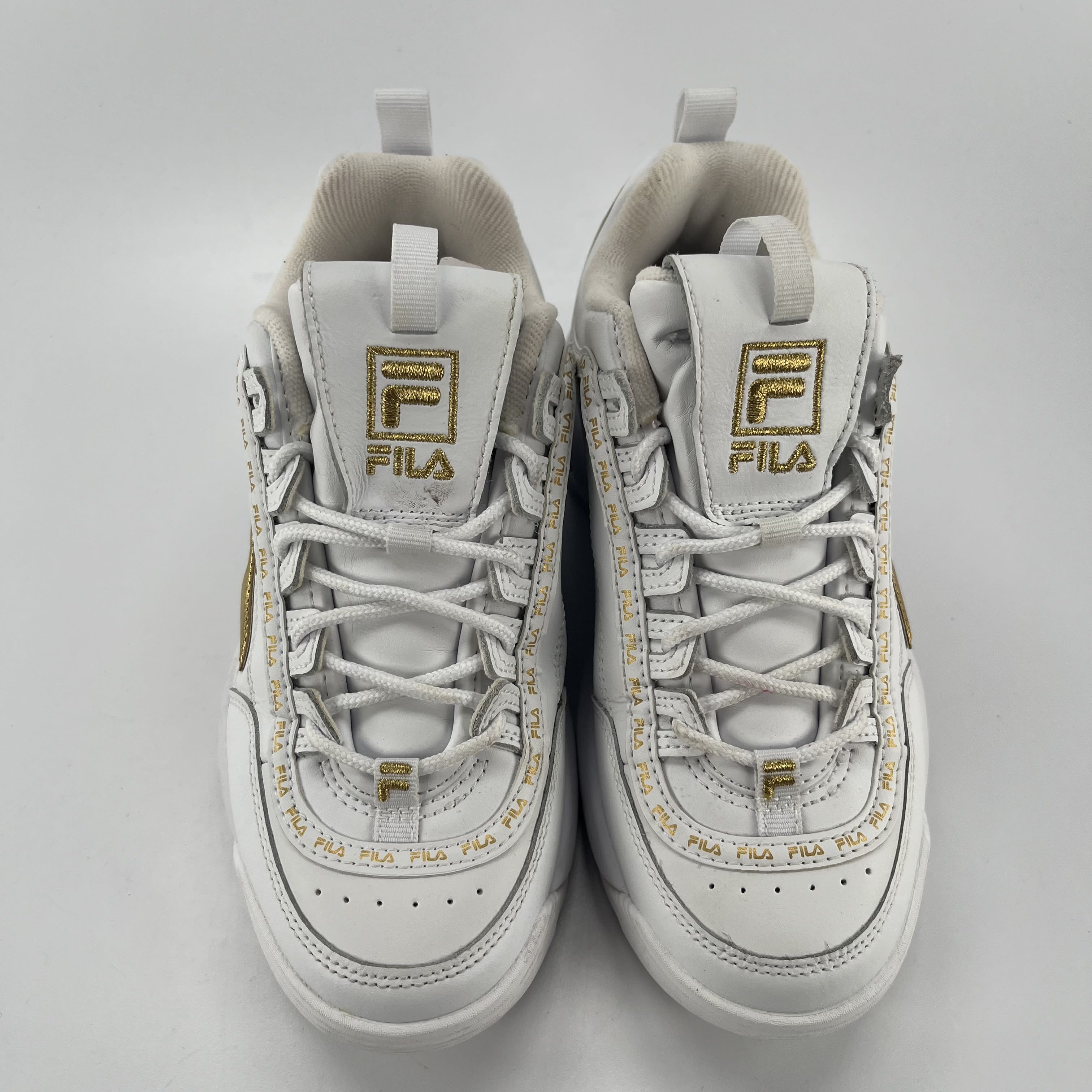644706 Wmns Fila Disruptor II White Chunky Sole Logo
