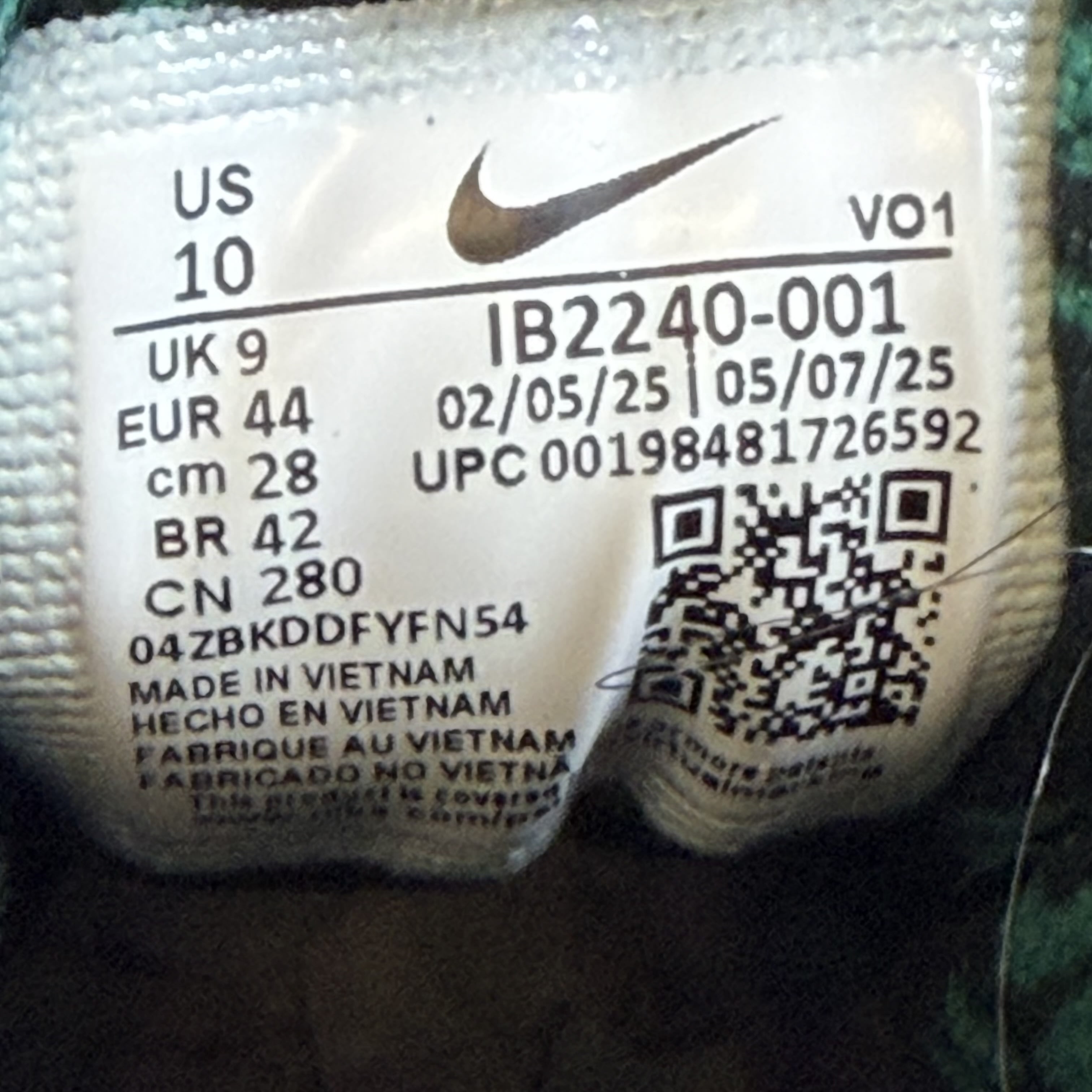 SP10152 Nike Air Diamond Turf Emerald