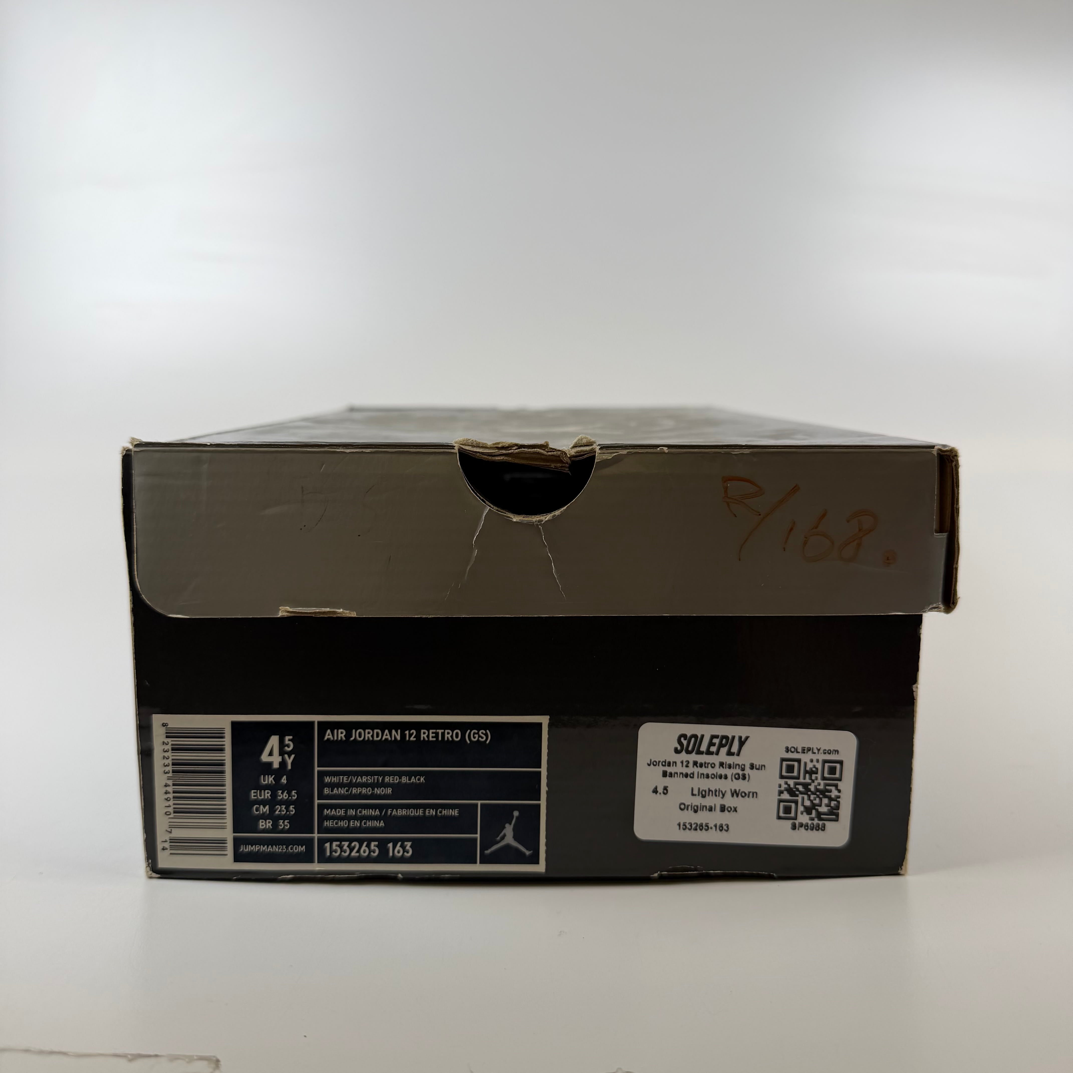 SP6988 Jordan 12 Retro Rising Sun Banned Insoles (GS)