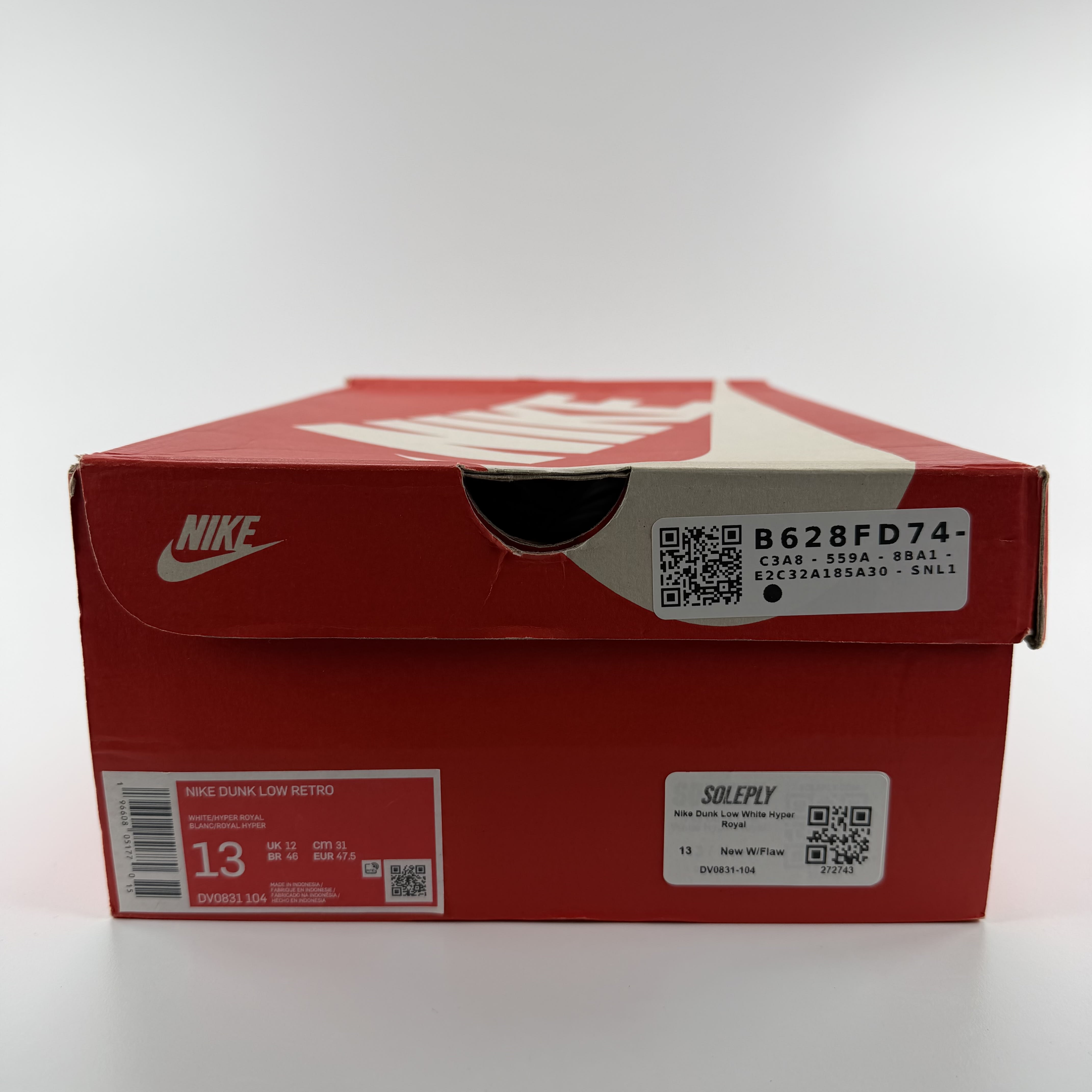 272743 Nike Dunk Low White Hyper Royal
