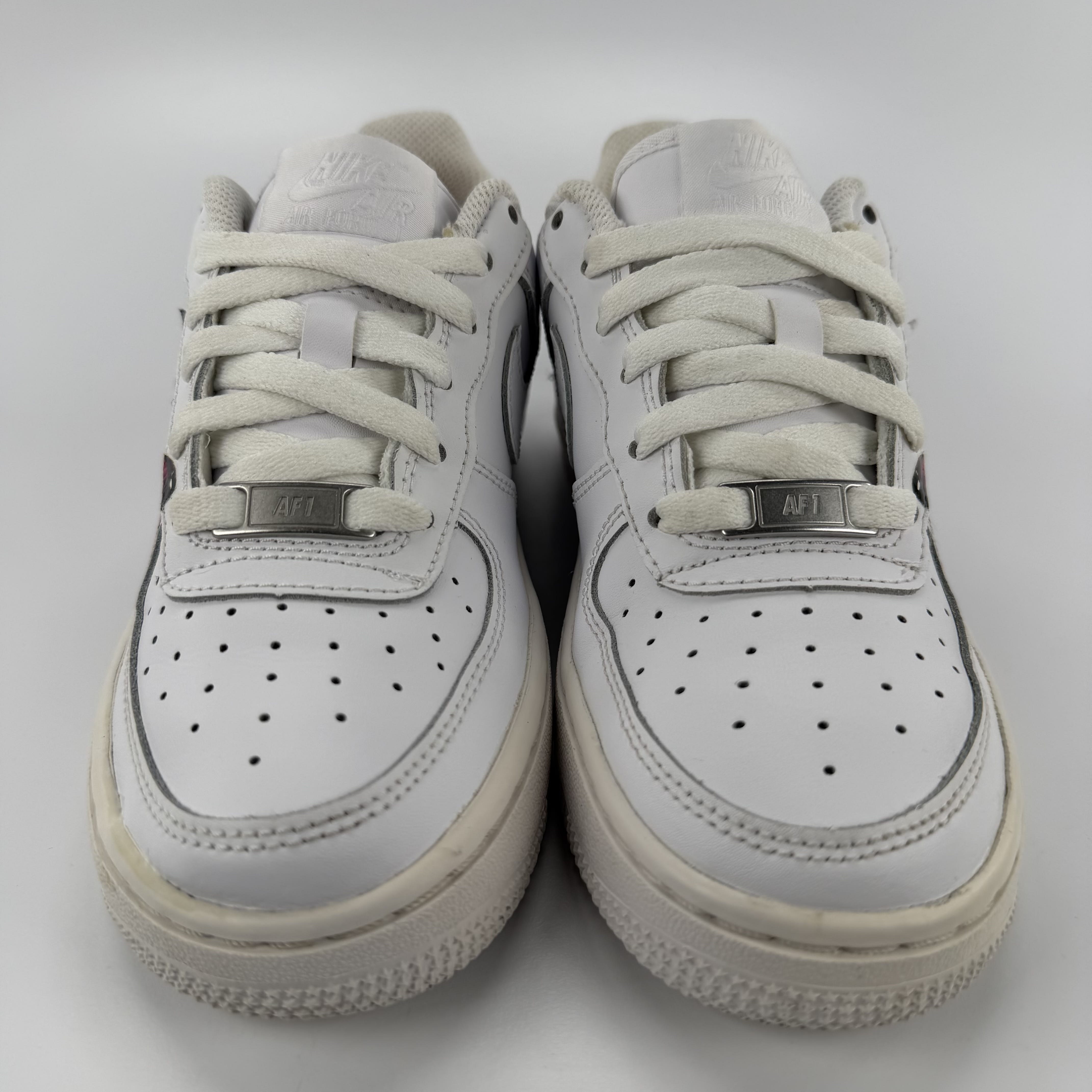 644685 Custom Nike Air Force 1 Low LE Triple White (GS) 'Butterfly'