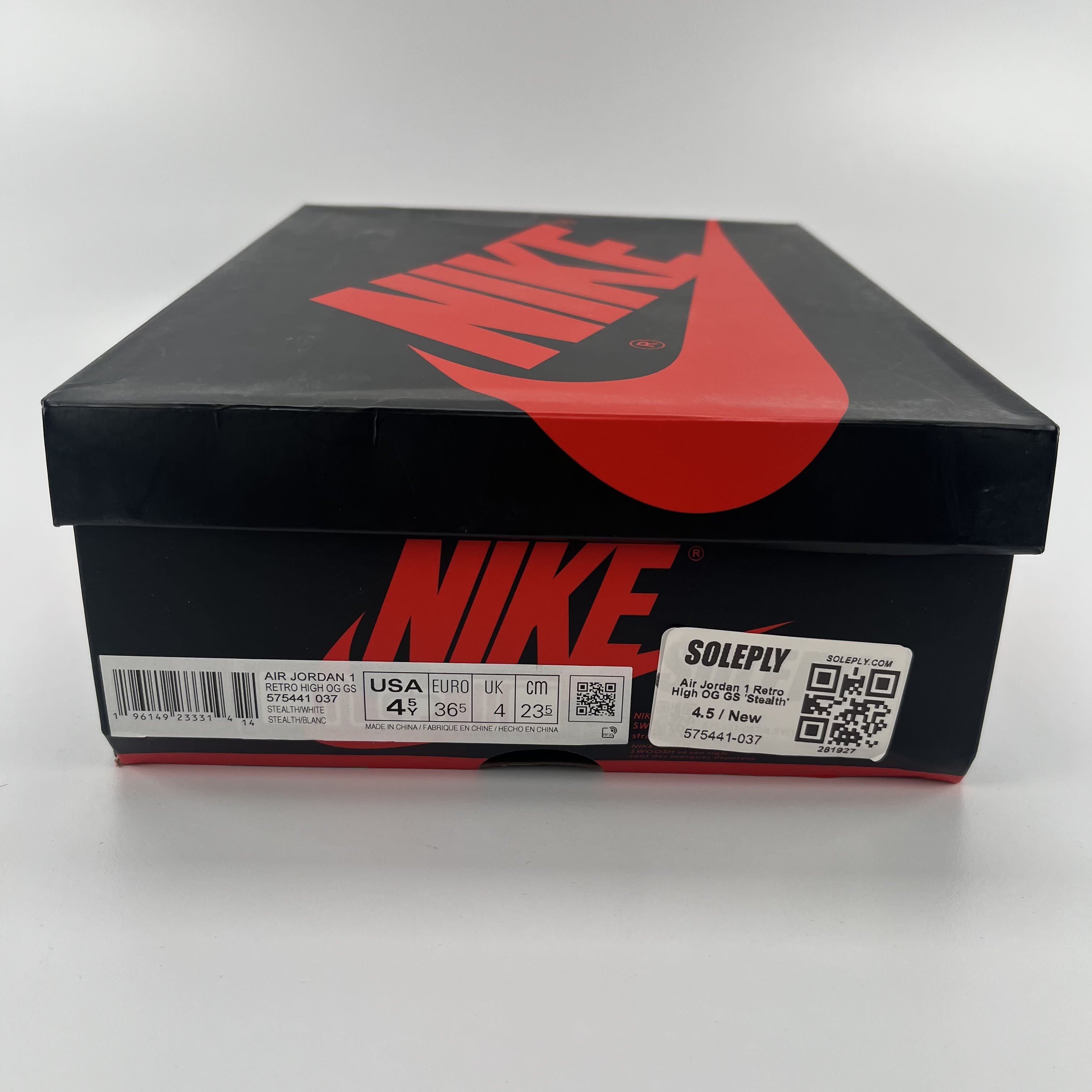 281927 Air Jordan 1 Retro High OG GS 'Stealth'