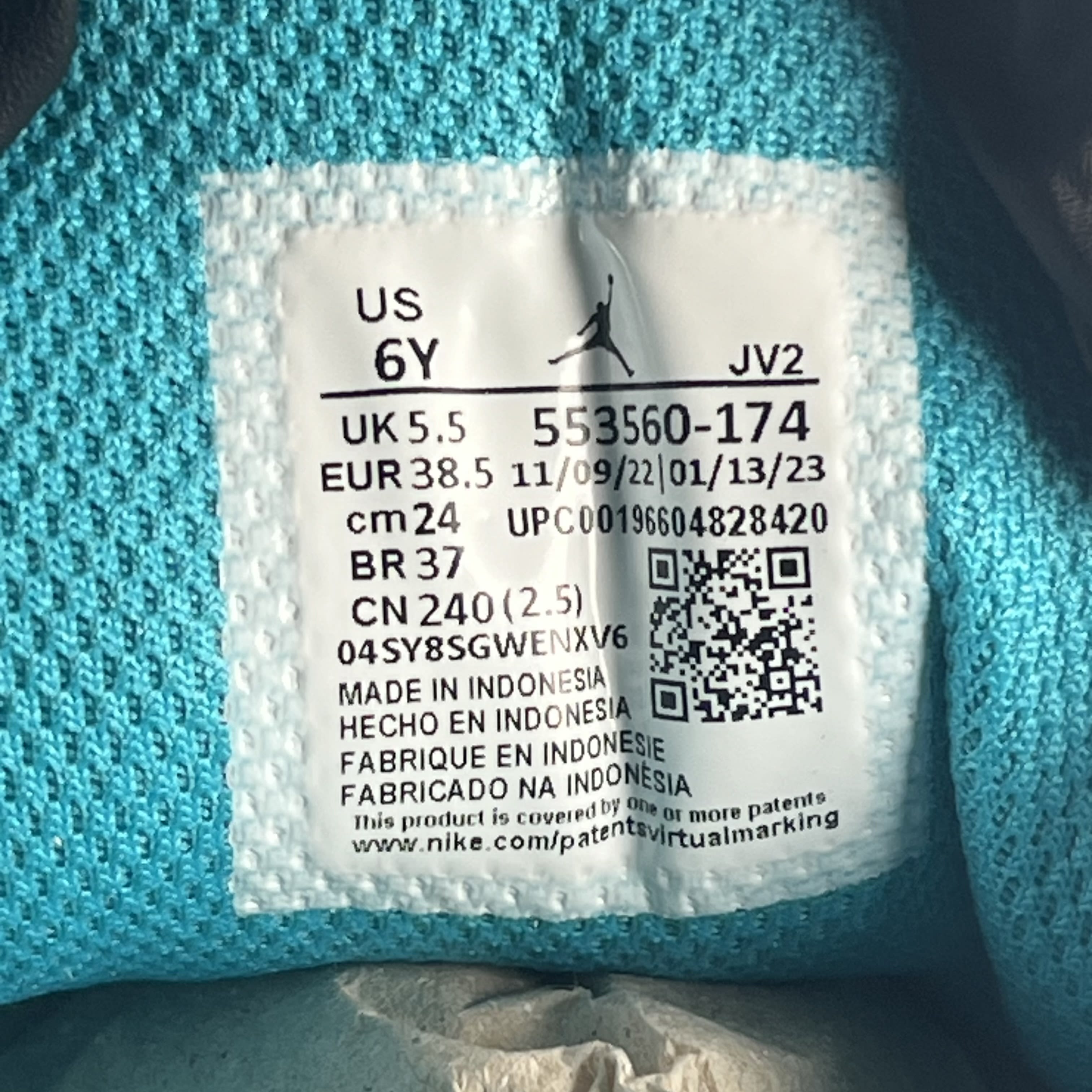 338519 Jordan 1 Low Aquatone (GS)
